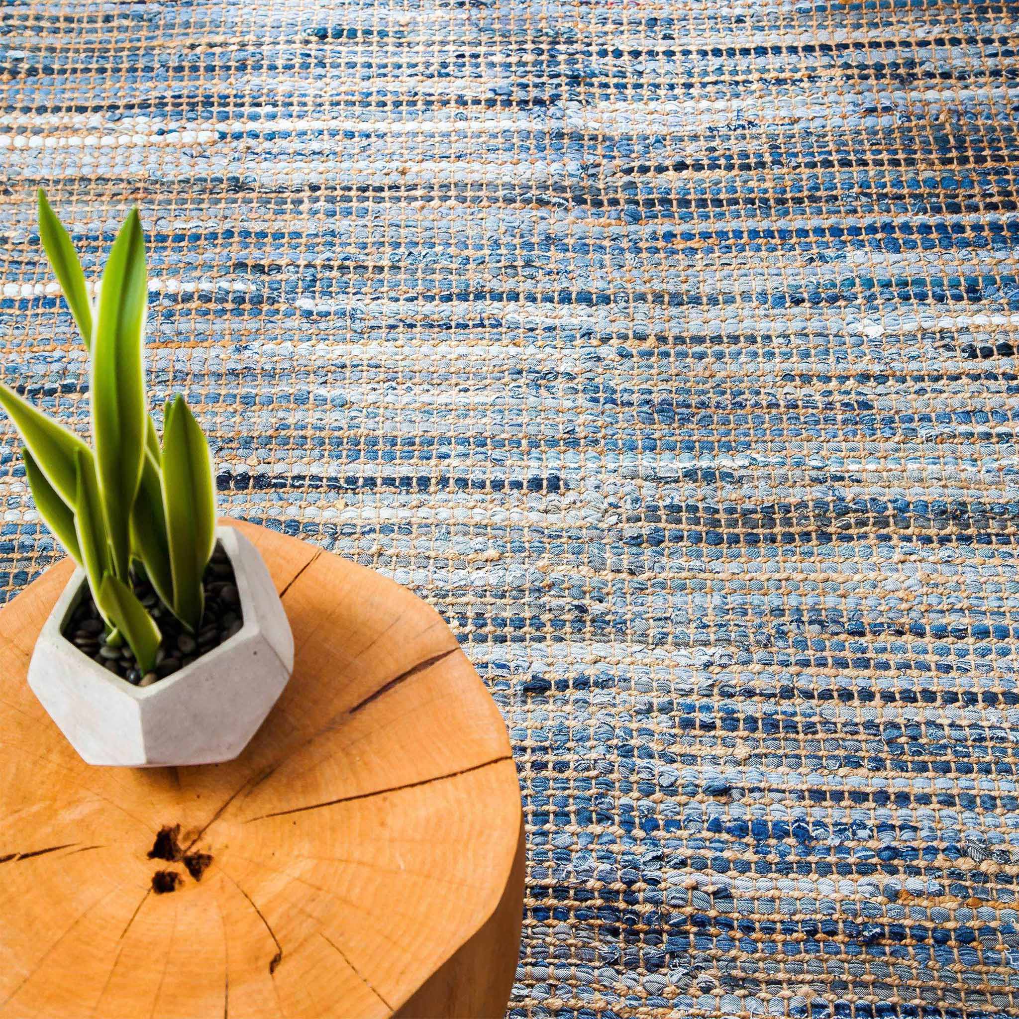 American Graffiti Denim & Jute Rug - Image 6