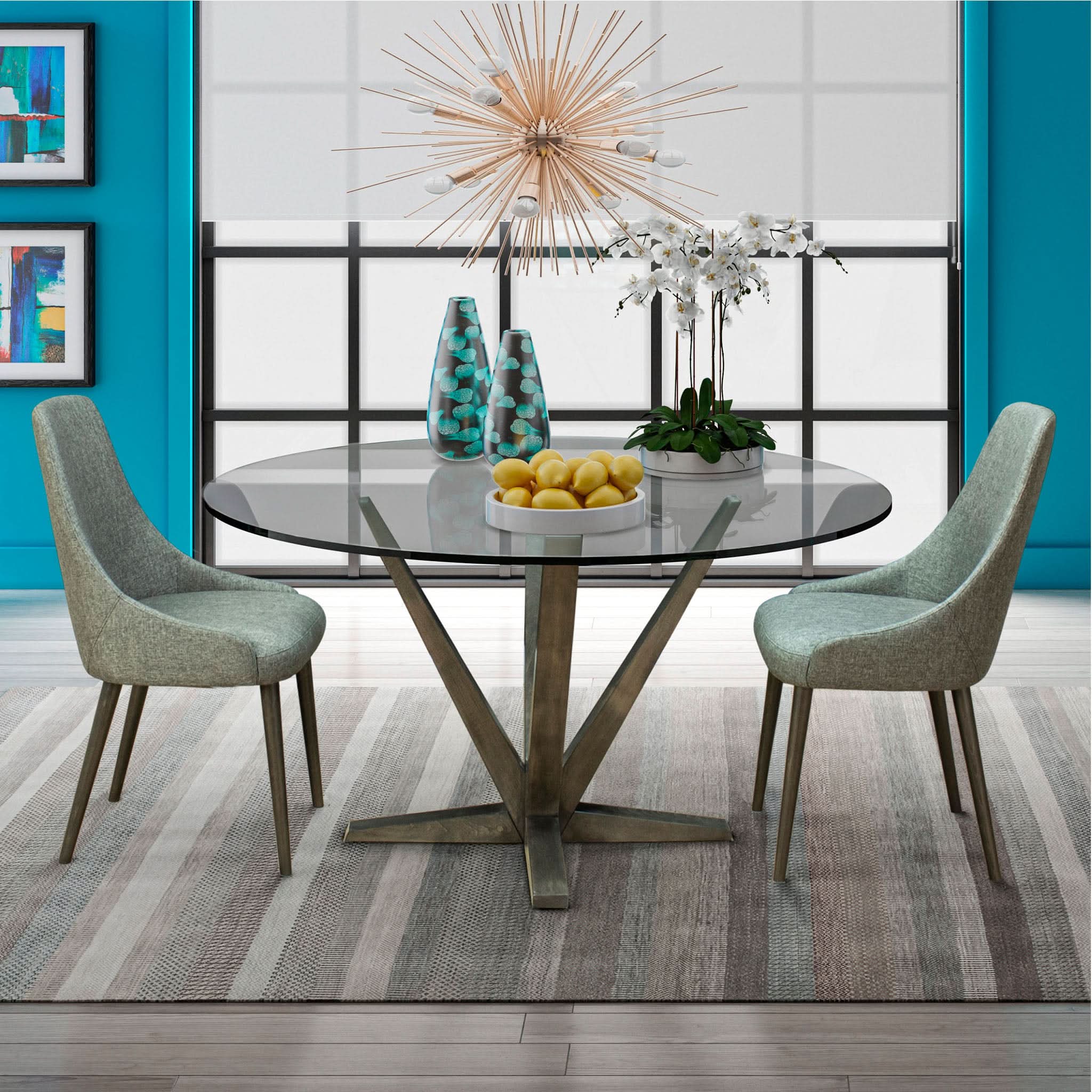 Aura Glass Round Dining Table - Image 4