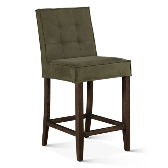 Aven Green Eco-Suede Counter Chair