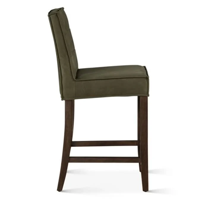 Aven Green Eco-Suede Counter Chair - Image 3