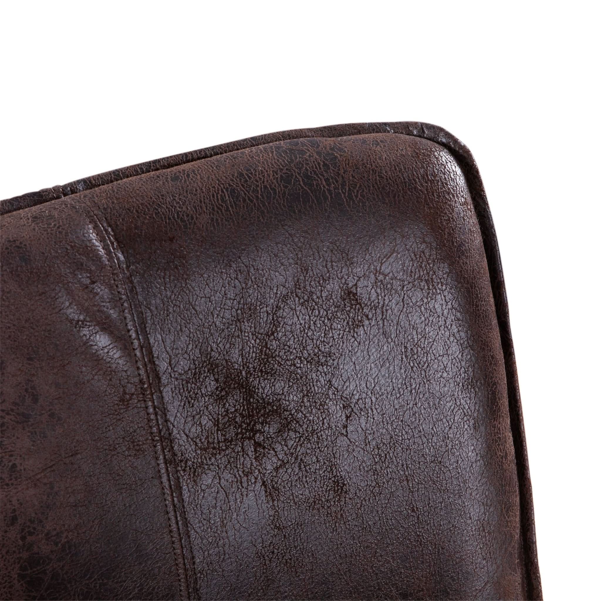 Avery Casual Dark Brown Leather Counter Chair with Matte Brown Legs - Image 5