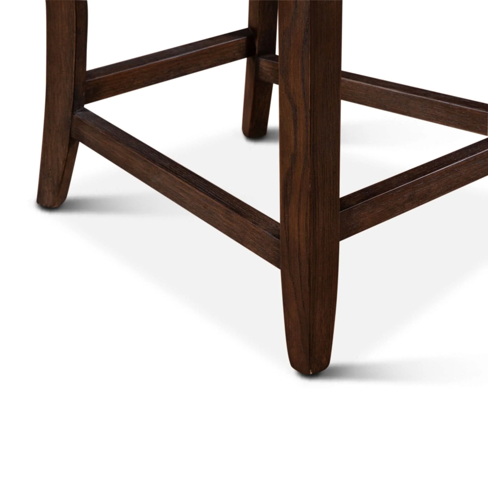Avery Casual Linen Counter Chair with Dark Walnut Legs - Image 8