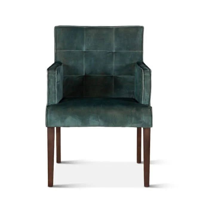 Avery Green Velvet Arm Chair - Image 2