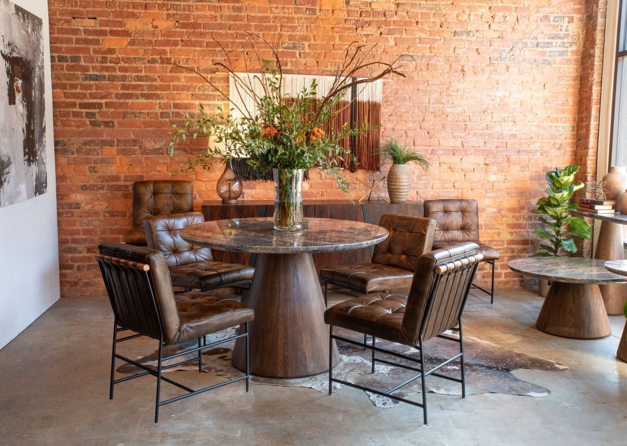 Brisbane Stockton Leather Dining Chair - Image 3