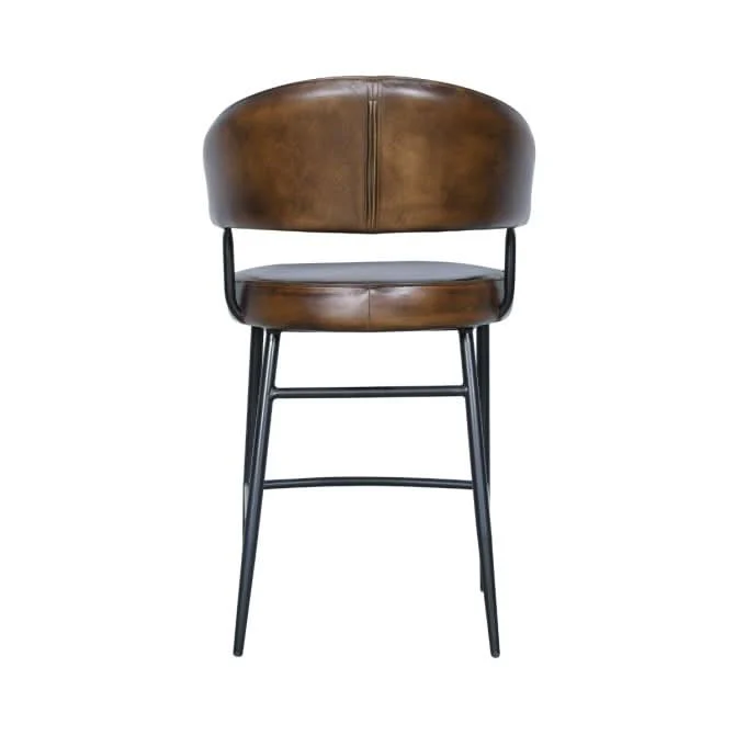 Brisbane Modern Buffalo Leather Counter Chair - Image 4