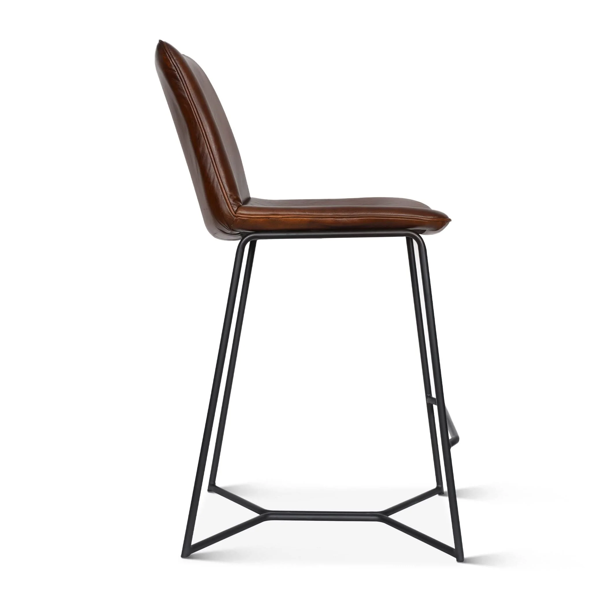 Brisbane Modern Leather Counter Chair - Image 4