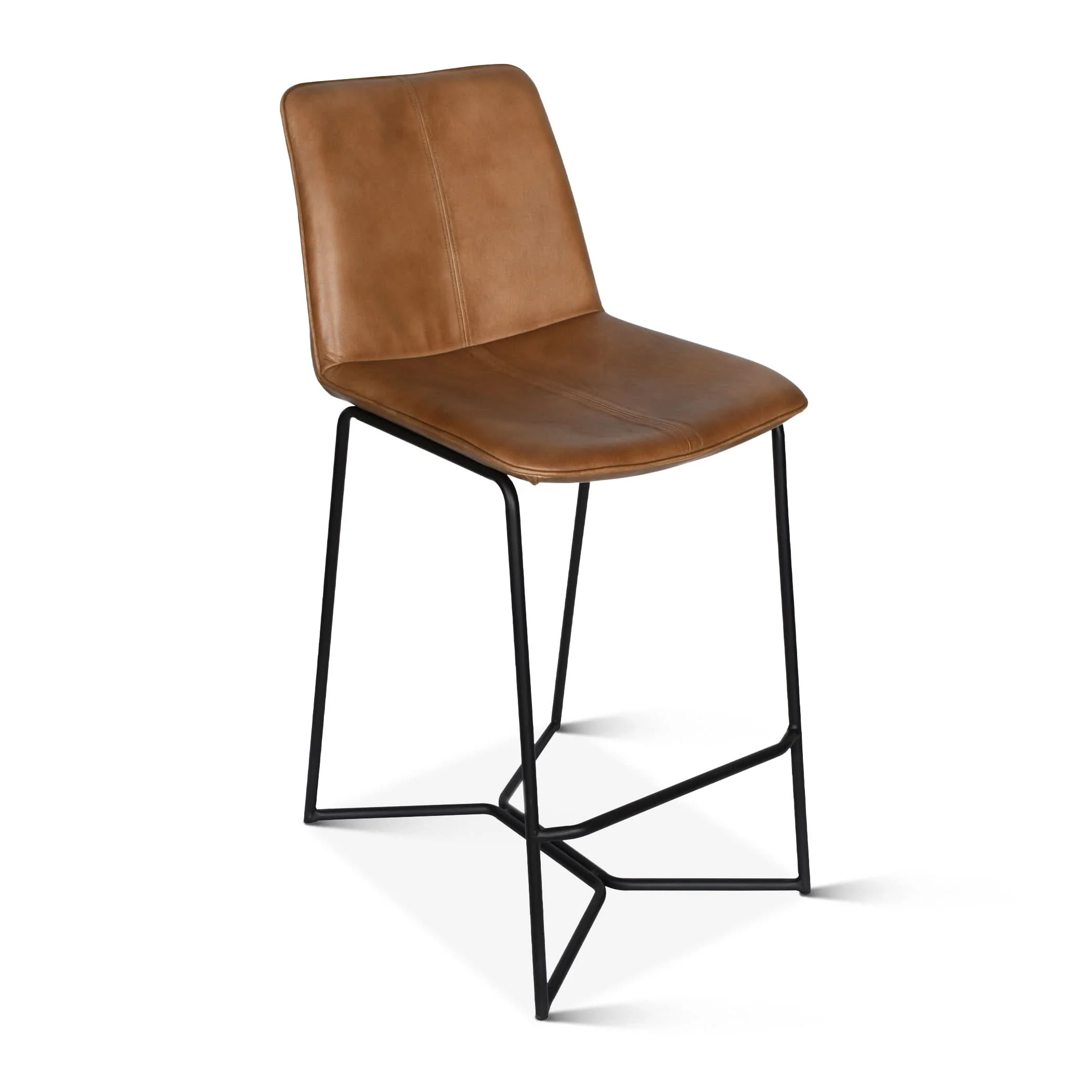 Brisbane Modern Leather Counter Chair - Image 6