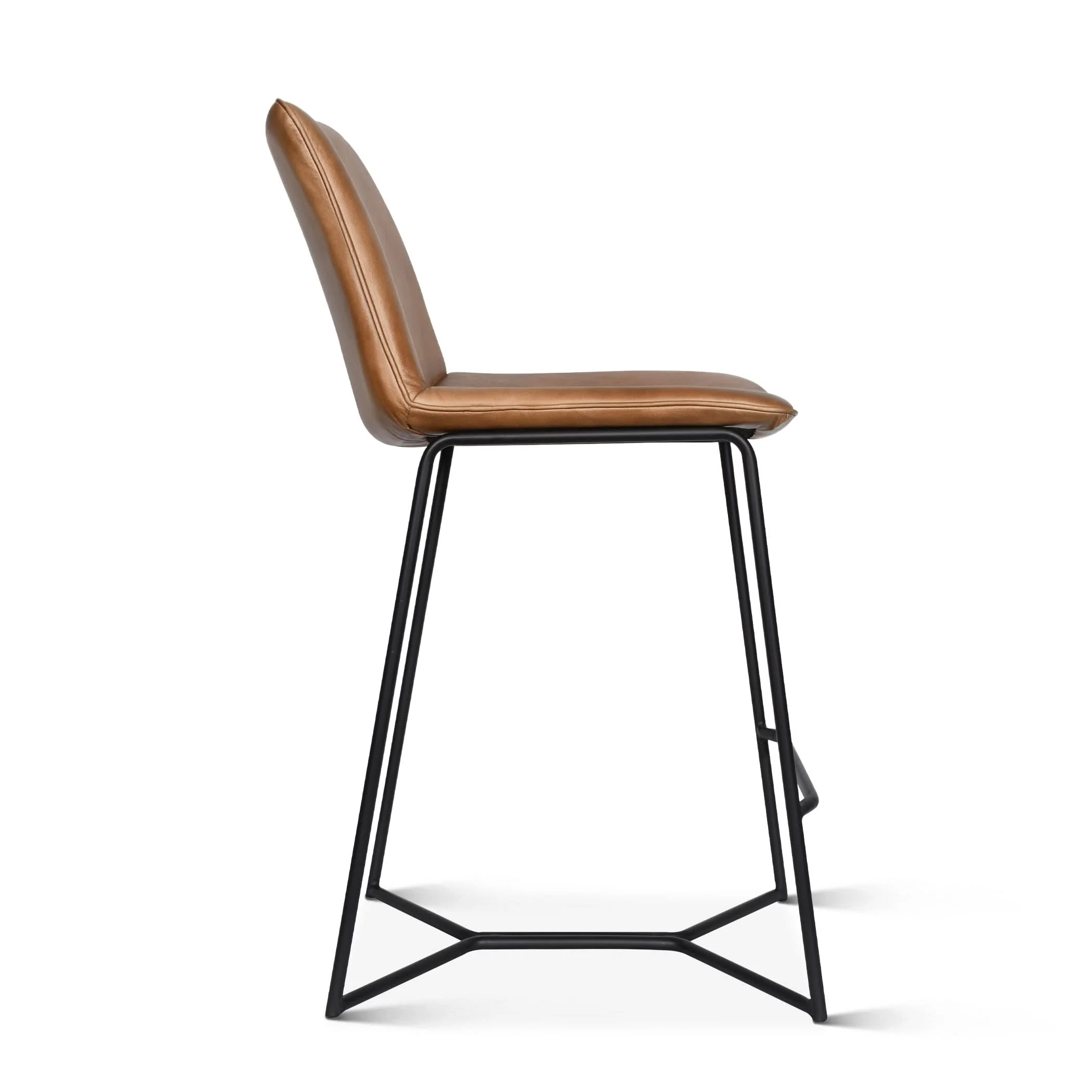 Brisbane Modern Leather Counter Chair - Image 8
