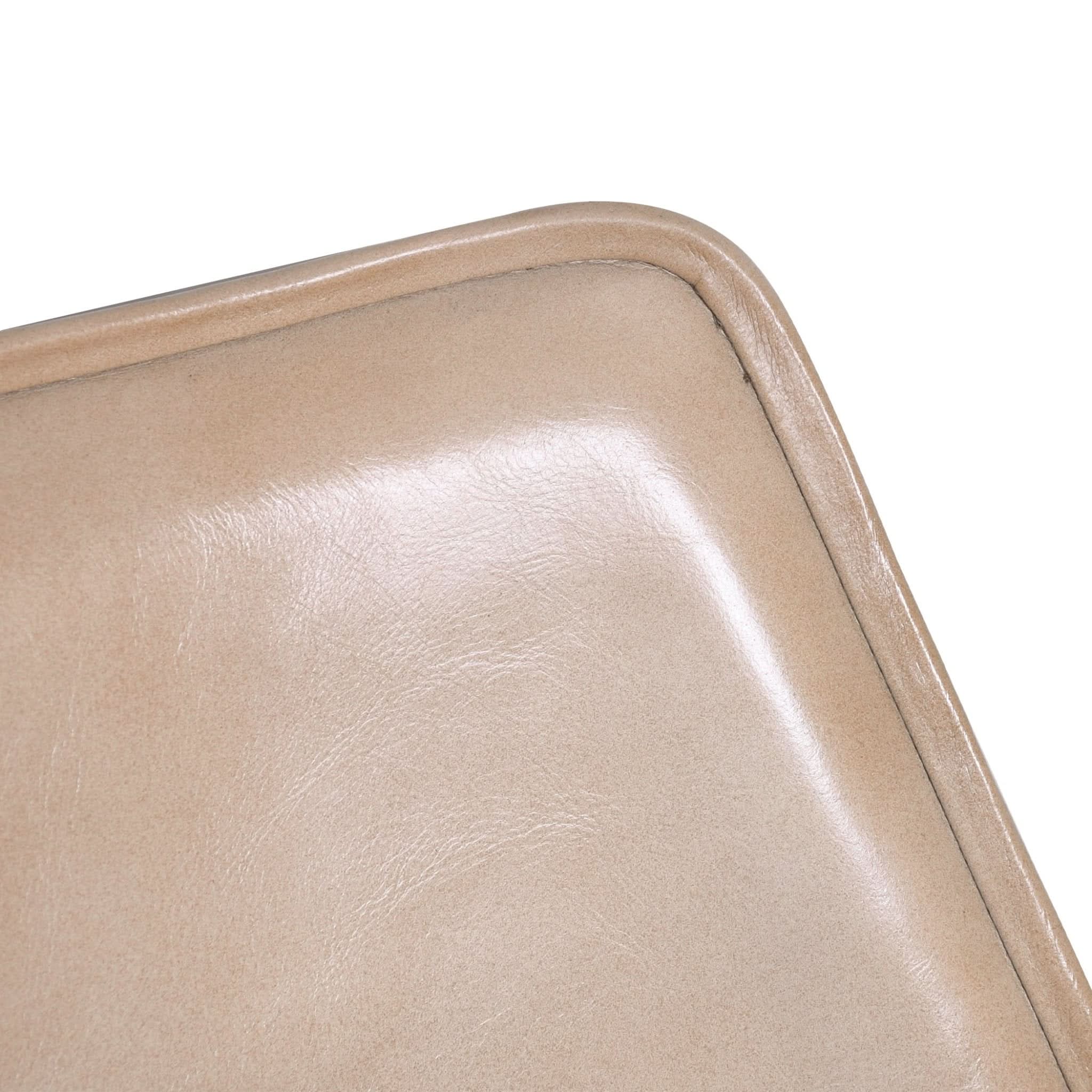 Brisbane Modern Open Back Hand Washed Leather Dining Chair - Image 17