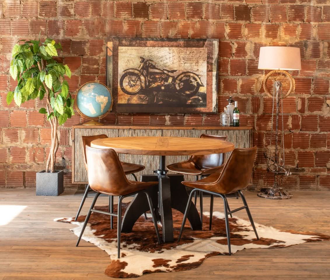 Brisbane Modern Open Back Hand Washed Leather Dining Chair - Image 5