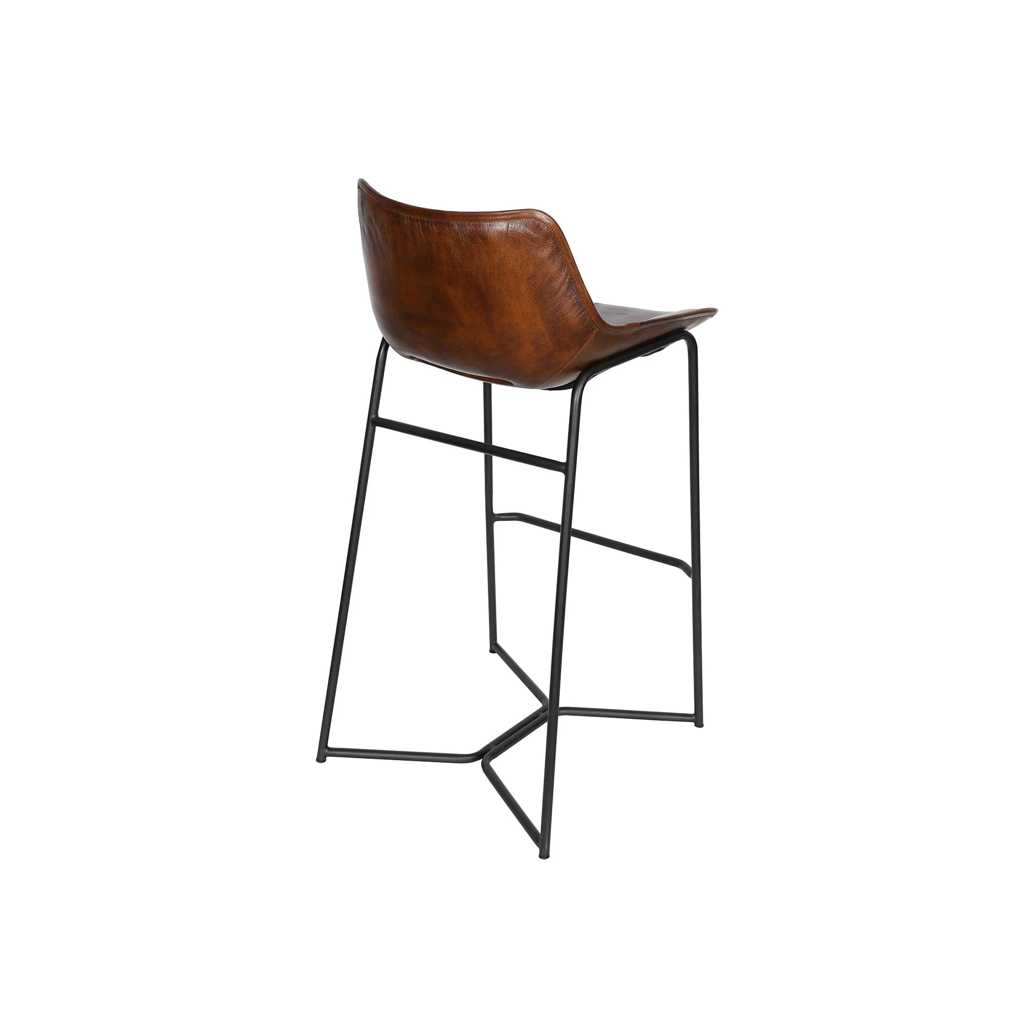 Brisben Open Back Leather Barstool - Image 7