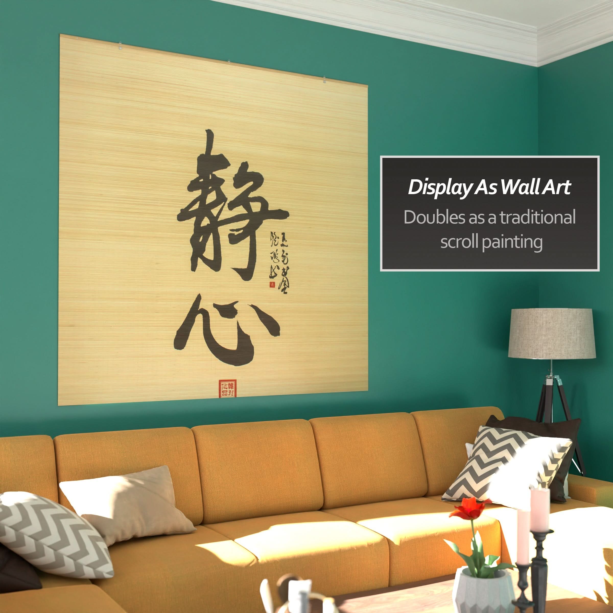 Calligraphy Bamboo Window Shade Blind - Image 10