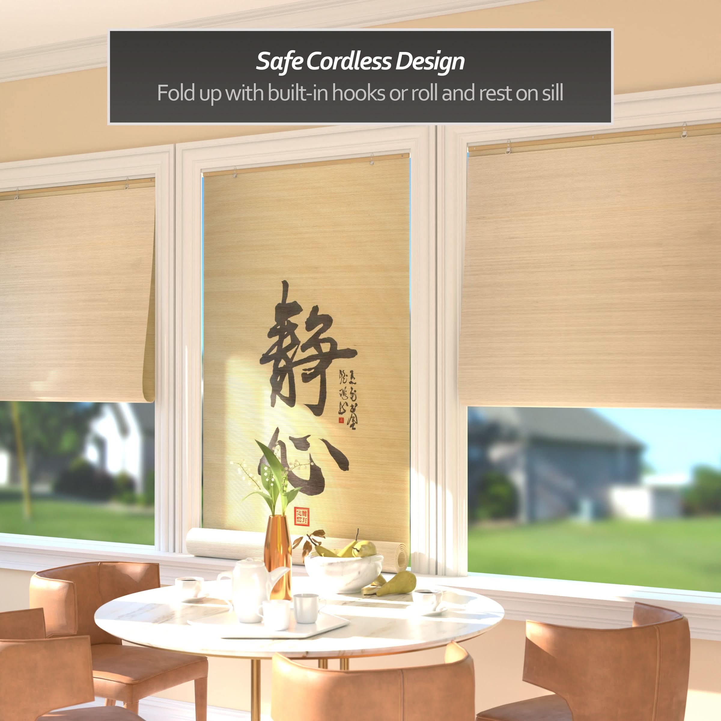 Calligraphy Bamboo Window Shade Blind - Image 3