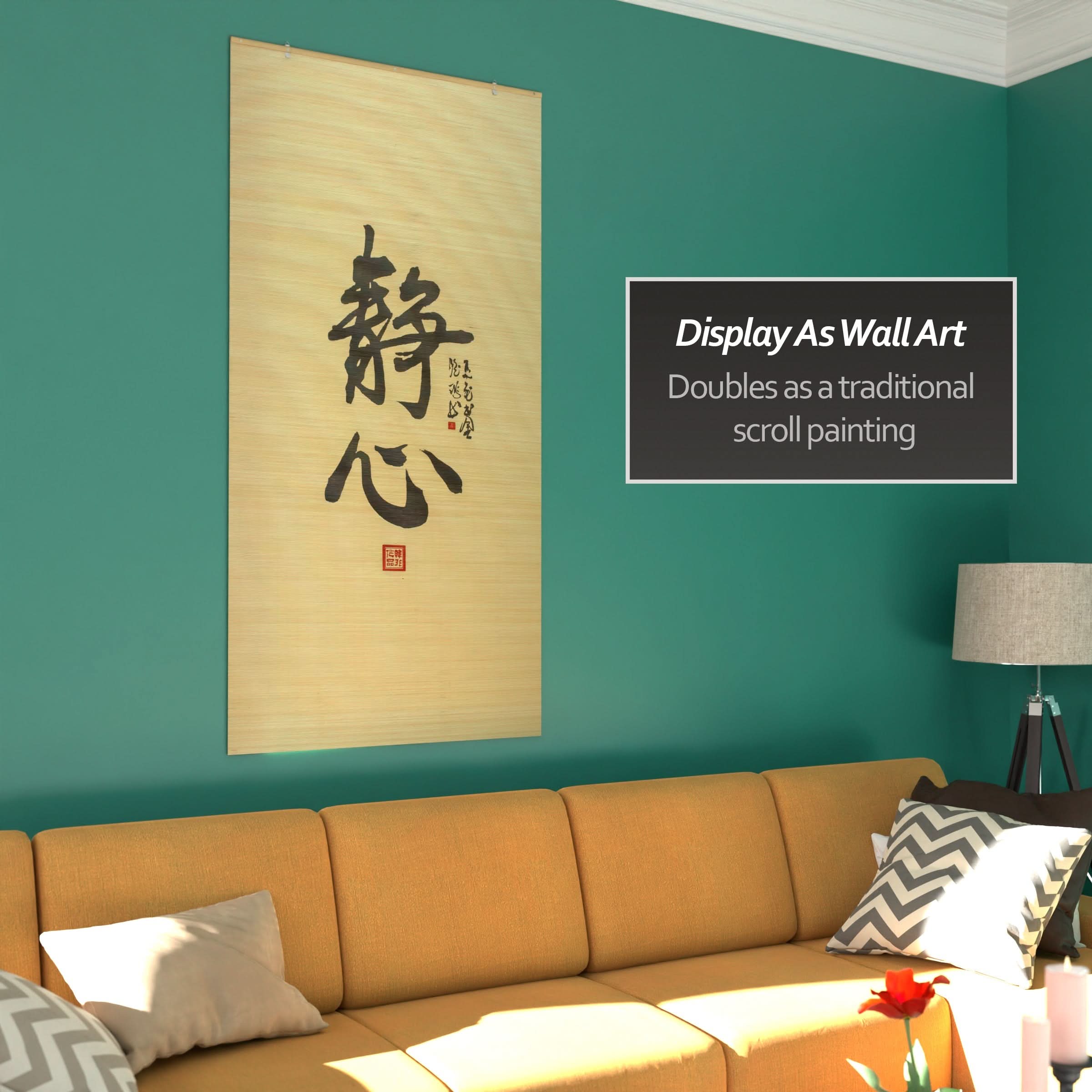Calligraphy Bamboo Window Shade Blind - Image 6