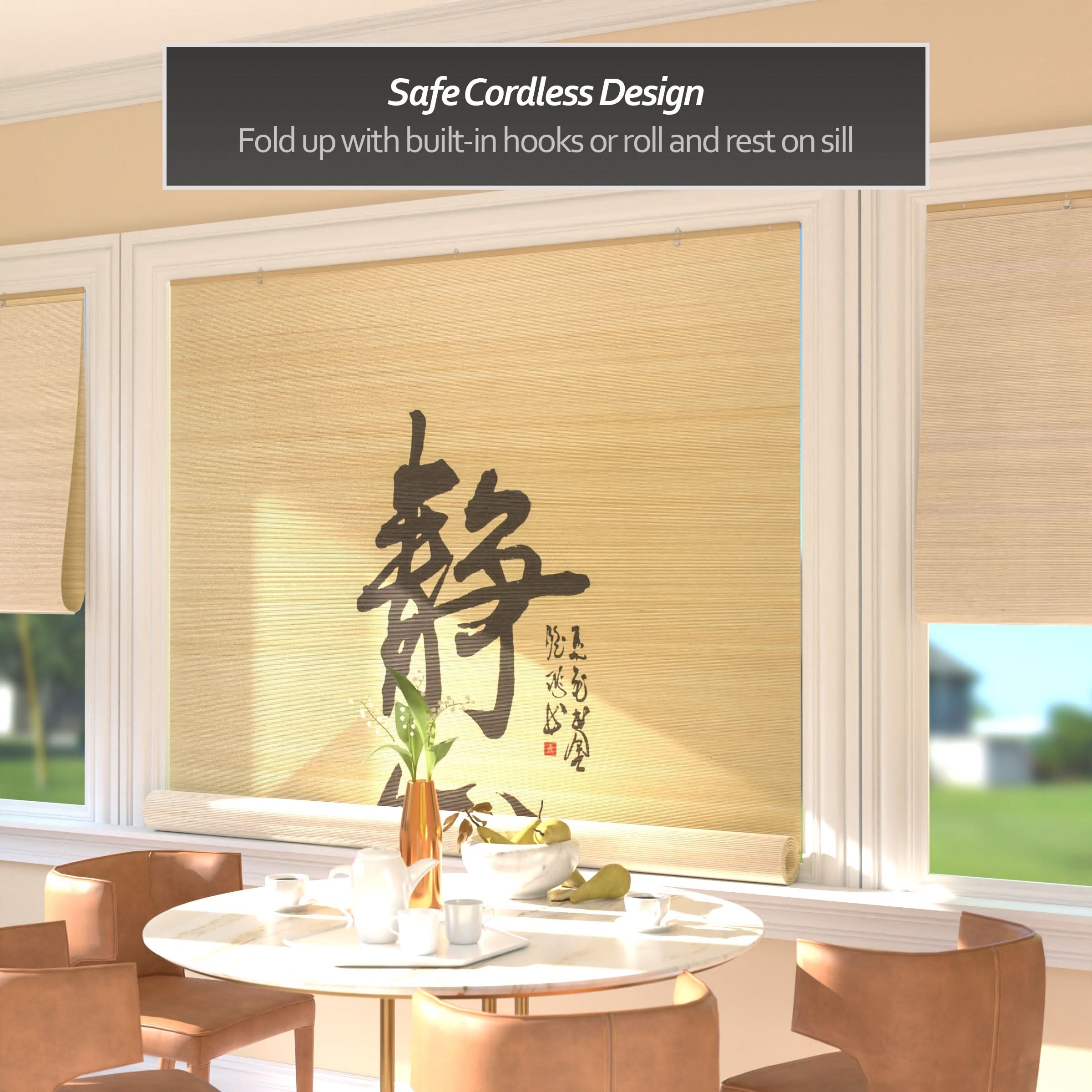 Calligraphy Bamboo Window Shade Blind - Image 7