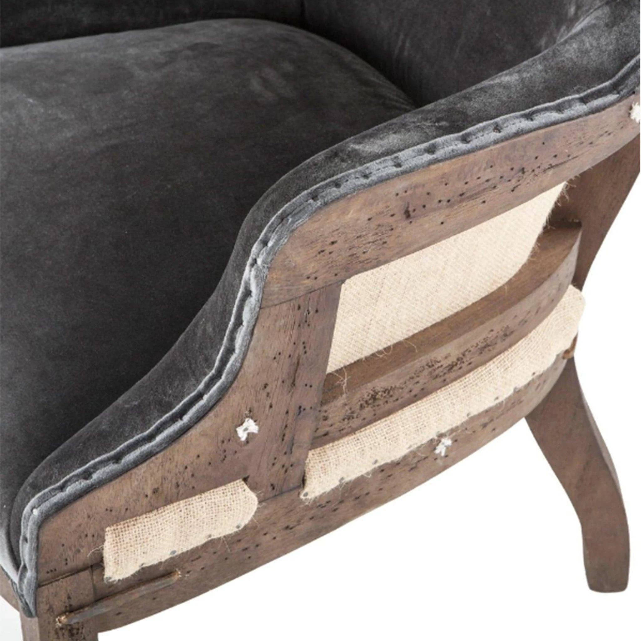 Charles Velvet Armchair - Image 7