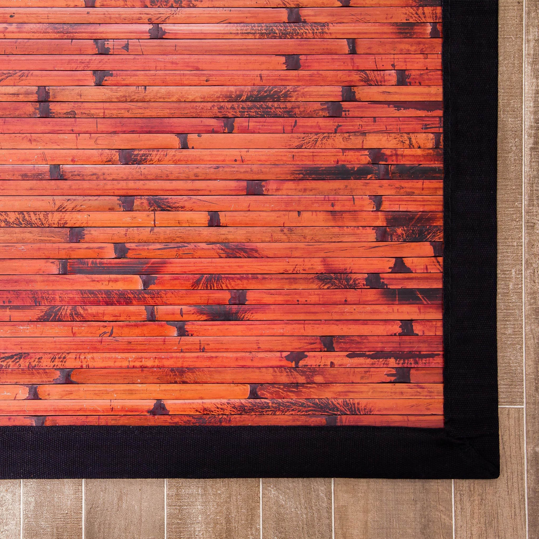 Cobblestone Mahogany Bamboo Rug - Image 4