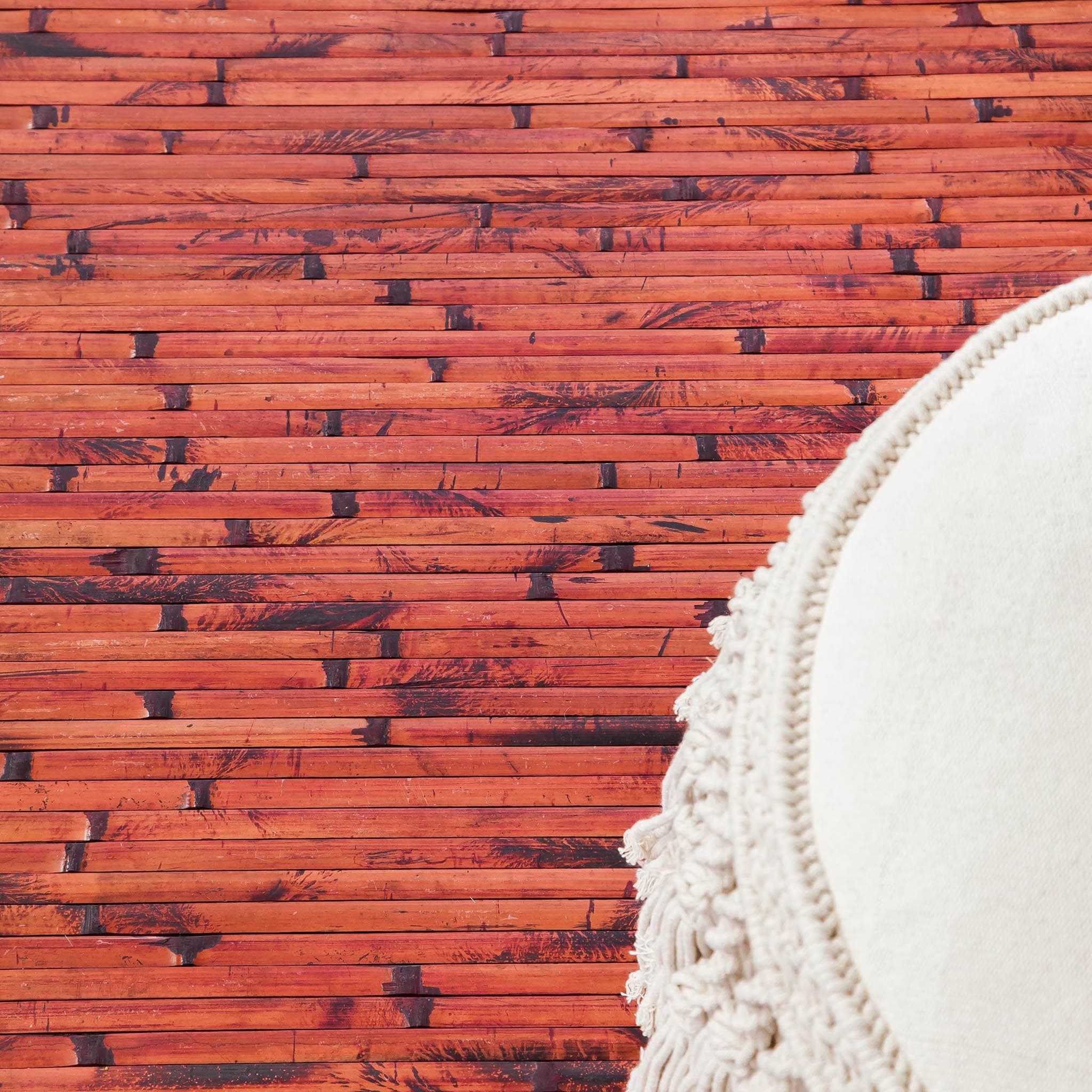 Cobblestone Mahogany Bamboo Rug - Image 8
