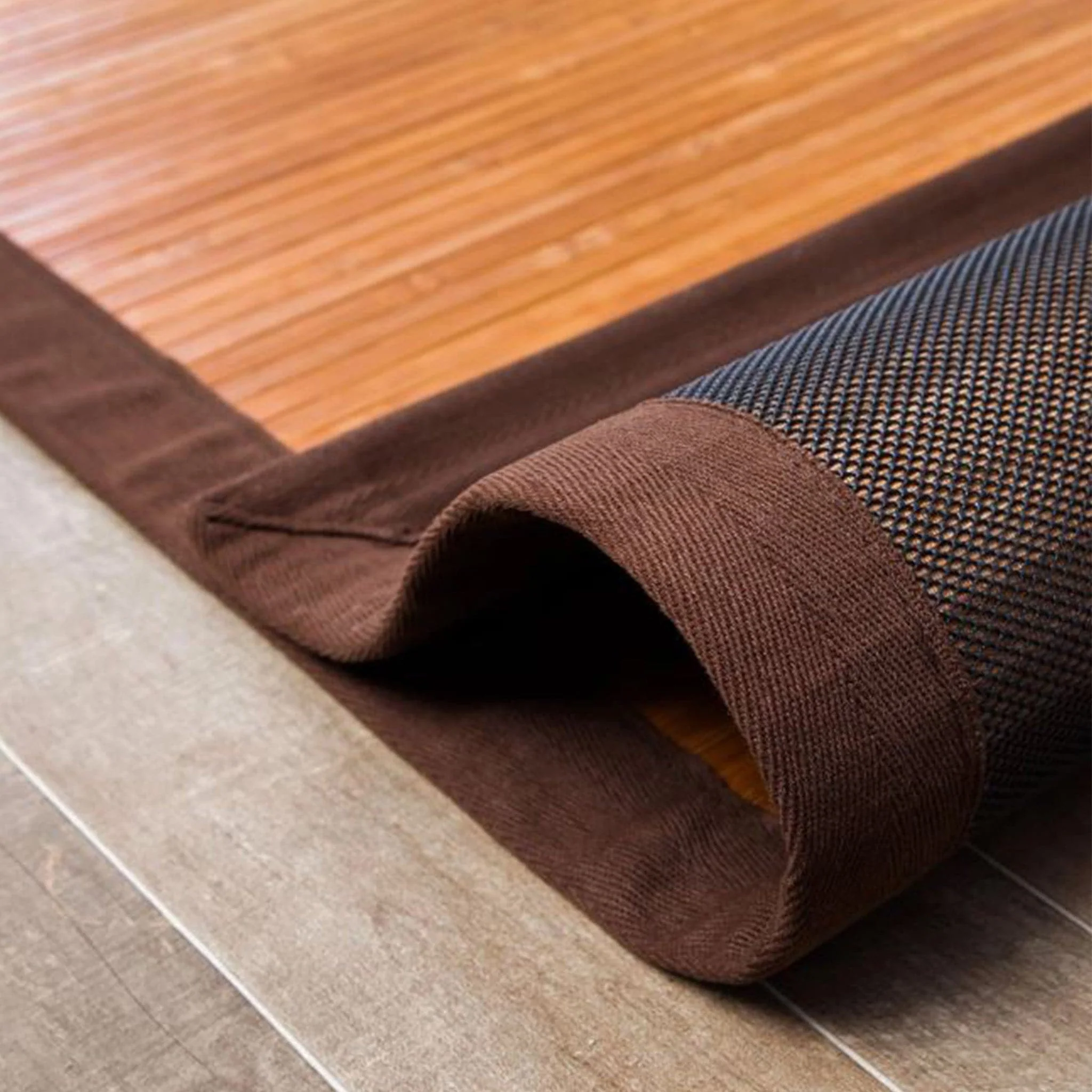 Contemporary Chocolate Bamboo Rug - Image 5