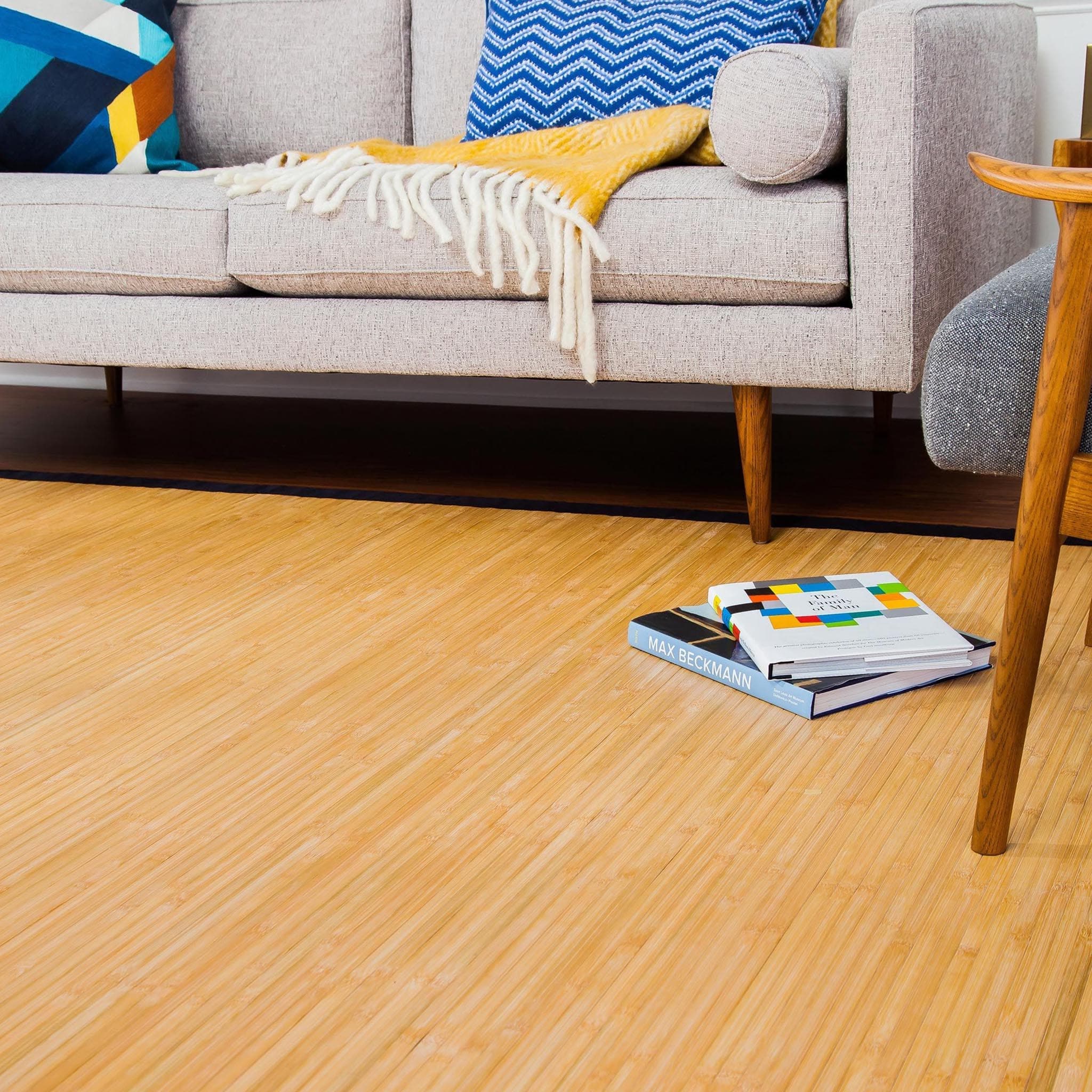 Contemporary Natural Bamboo Rug - Image 8