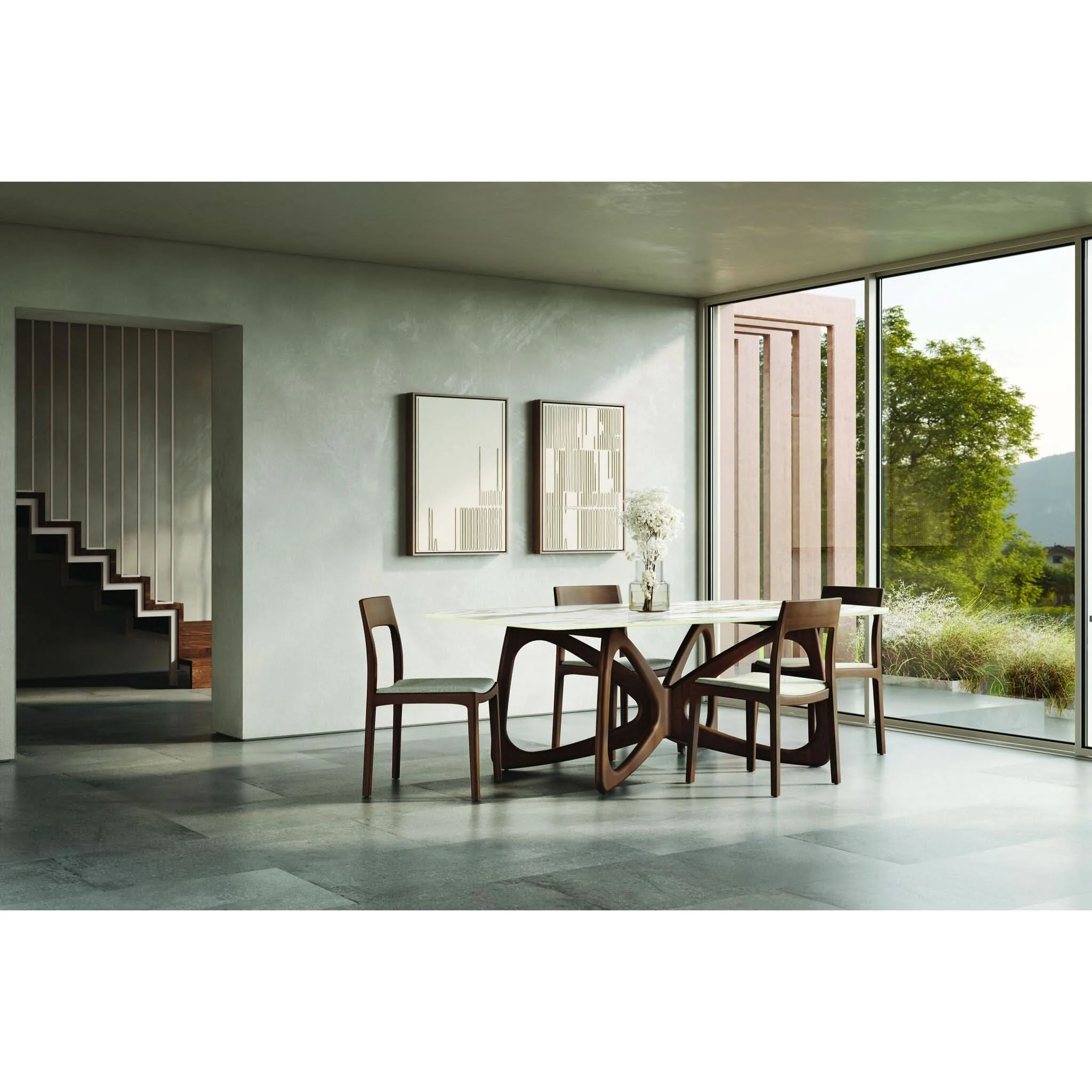 Copeland Butterfly Sintered Stone Top Rectangle Table - Image 3