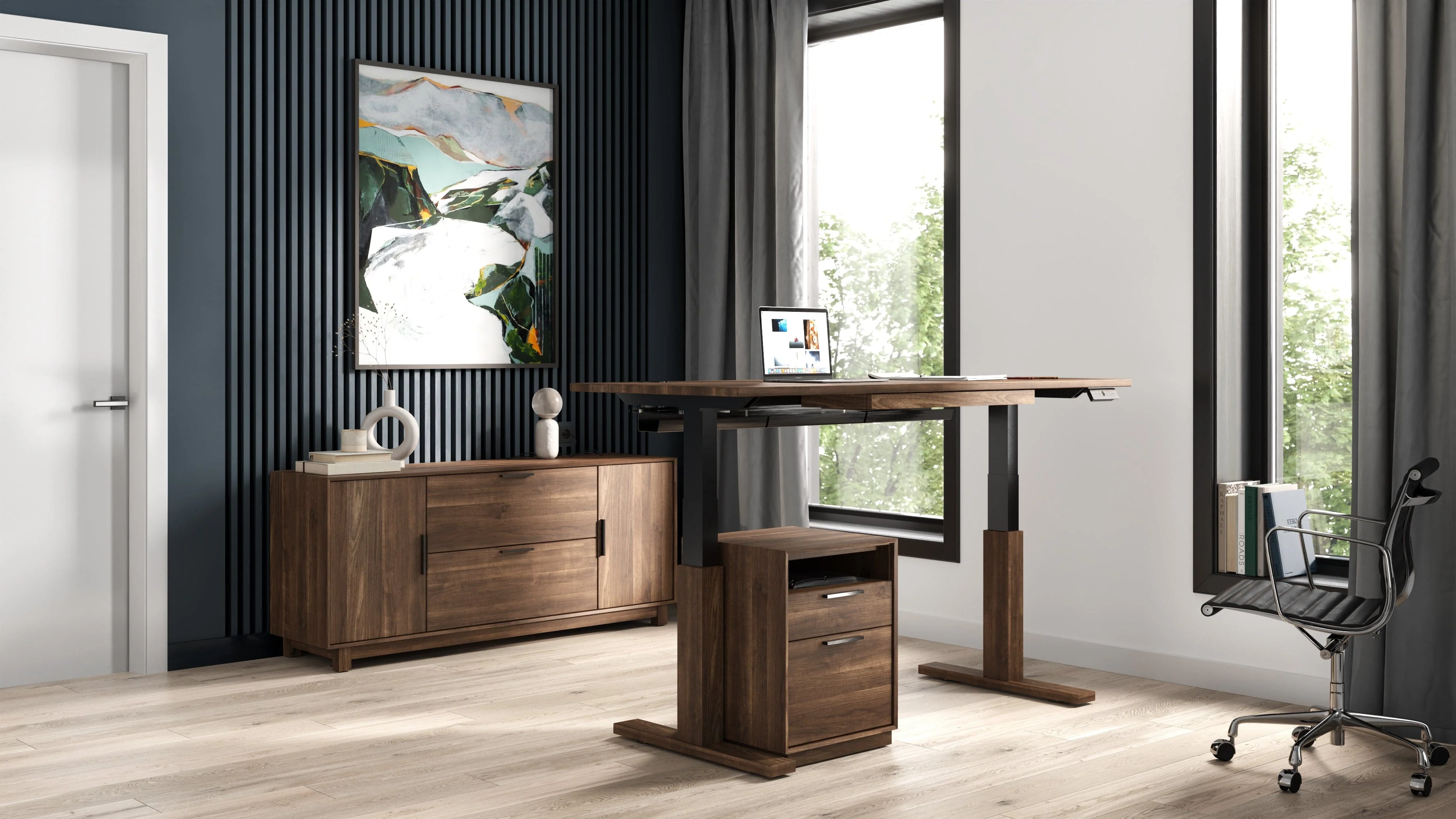 Copeland Invigo Executive Sit-Stand Desk Cherry - Image 10