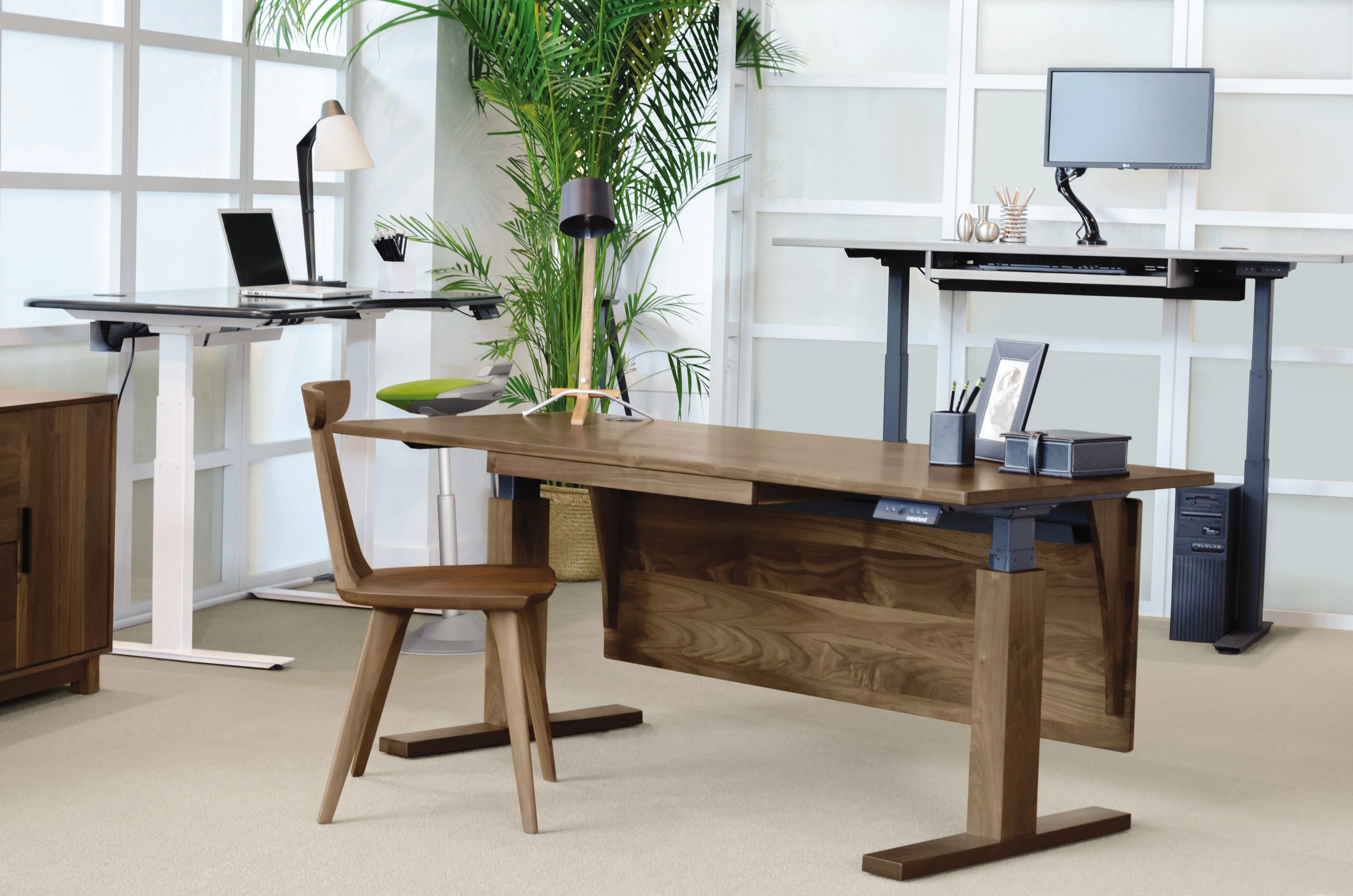 Copeland Invigo Executive Sit-Stand Desk Oak - Image 14