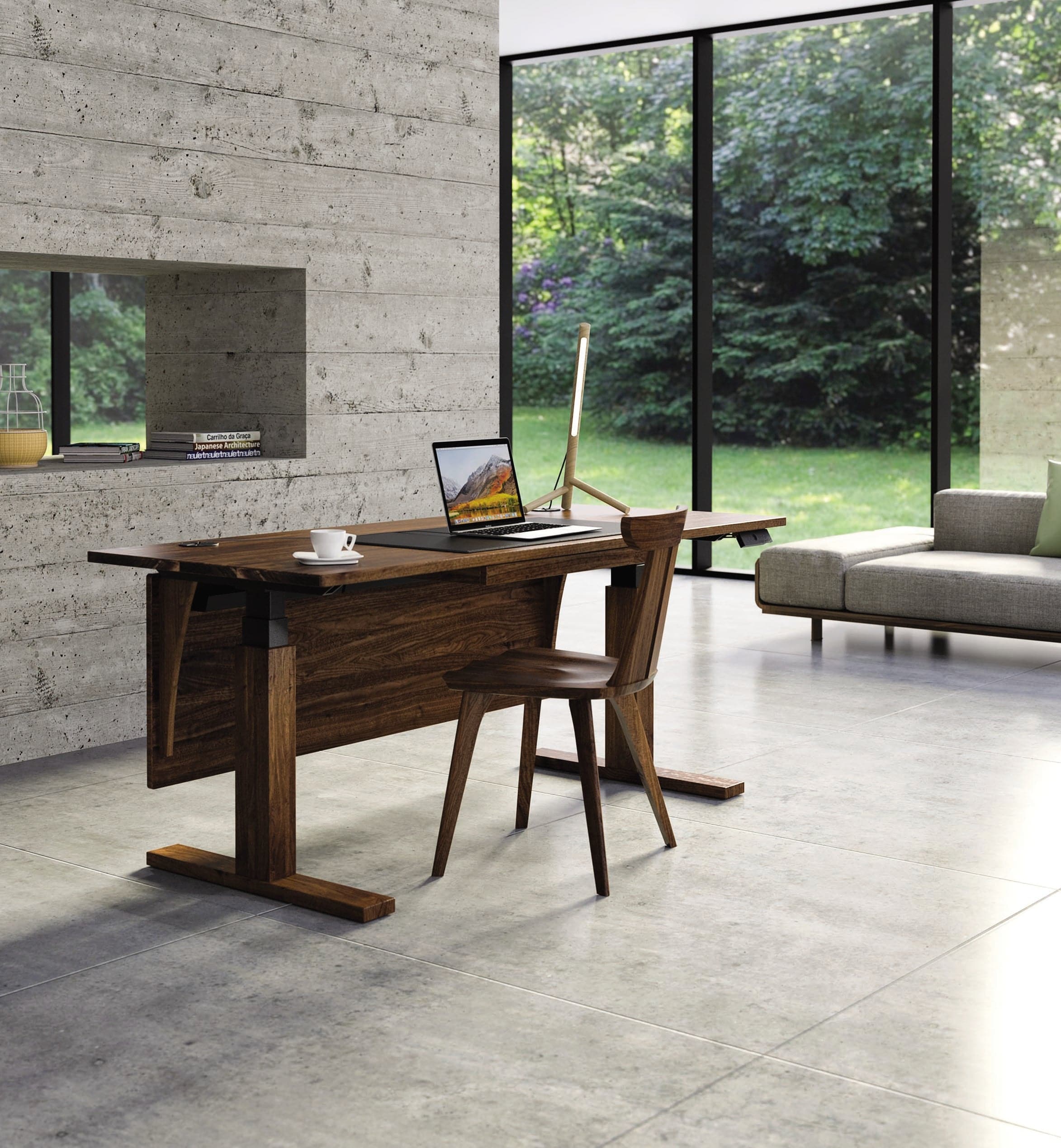 Copeland Invigo Executive Sit-Stand Desk Walnut - Image 7