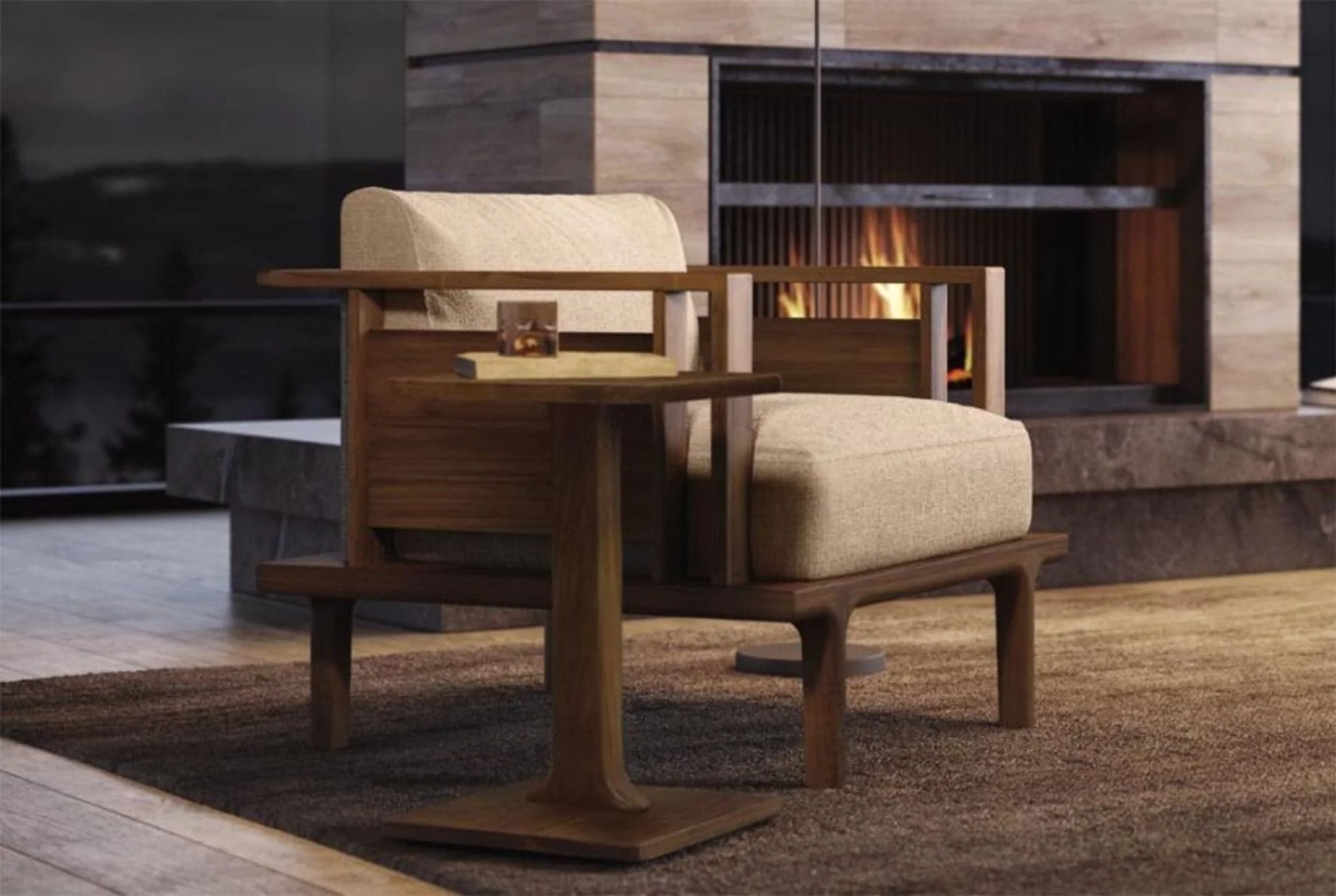 Copeland Sierra Armchair with Wood Panels - Image 6