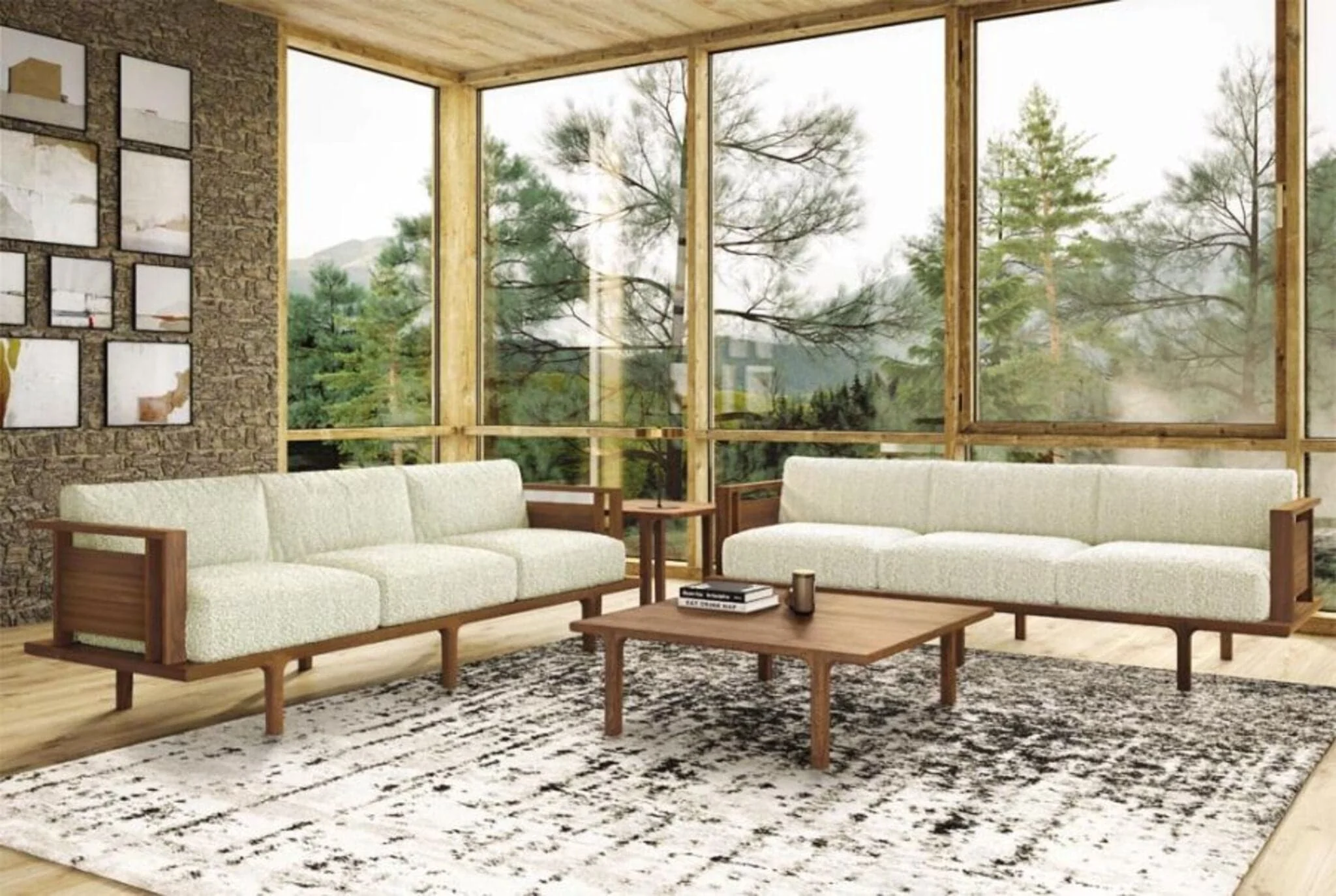 Copeland Sierra Loveseat with Wood Panels - Image 6