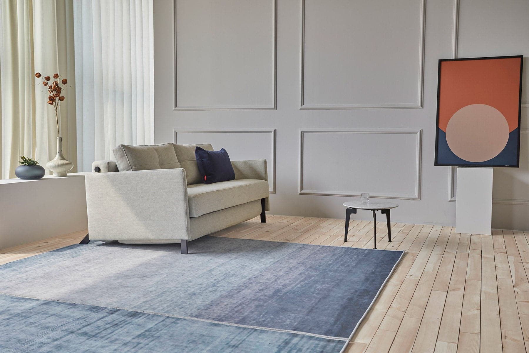 Cubed Queen Size Sofa Bed With Arms - Image 10