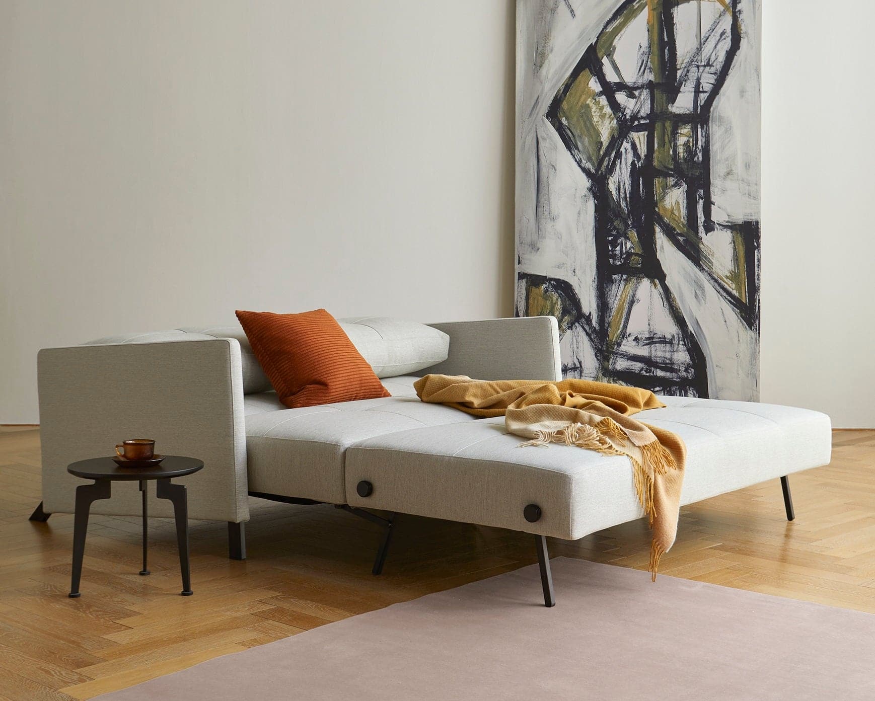 Cubed Queen Size Sofa Bed With Arms - Image 4