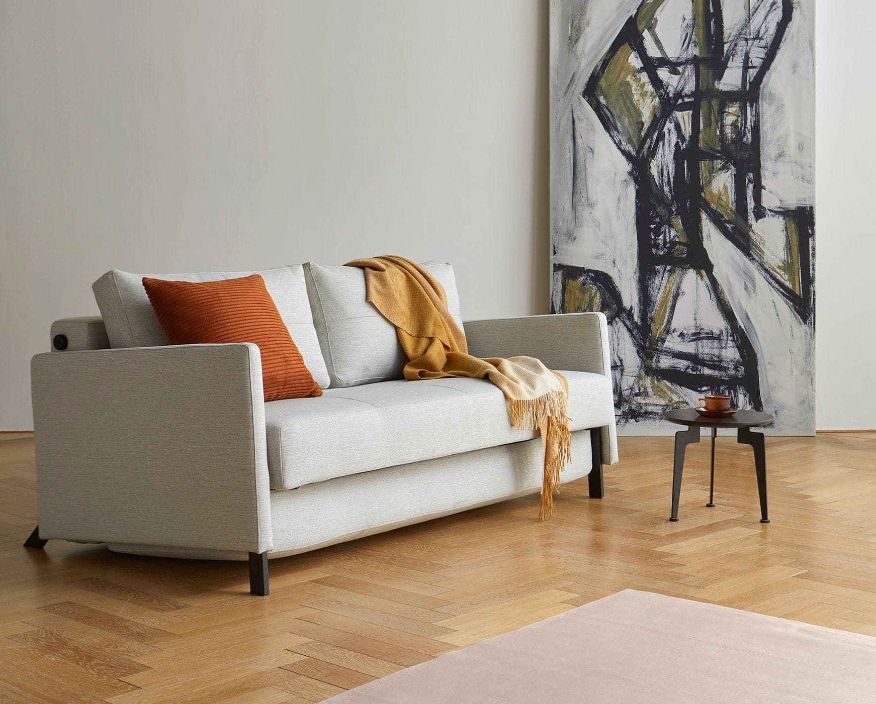 Cubed Queen Size Sofa Bed With Arms - Image 6