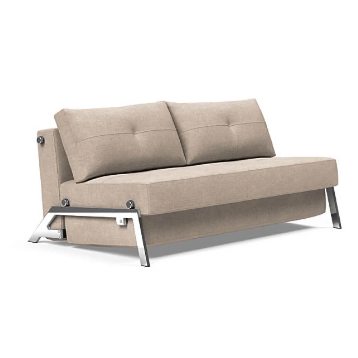 Cubed Queen size Sofa Bed With Chrome Legs - Image 19