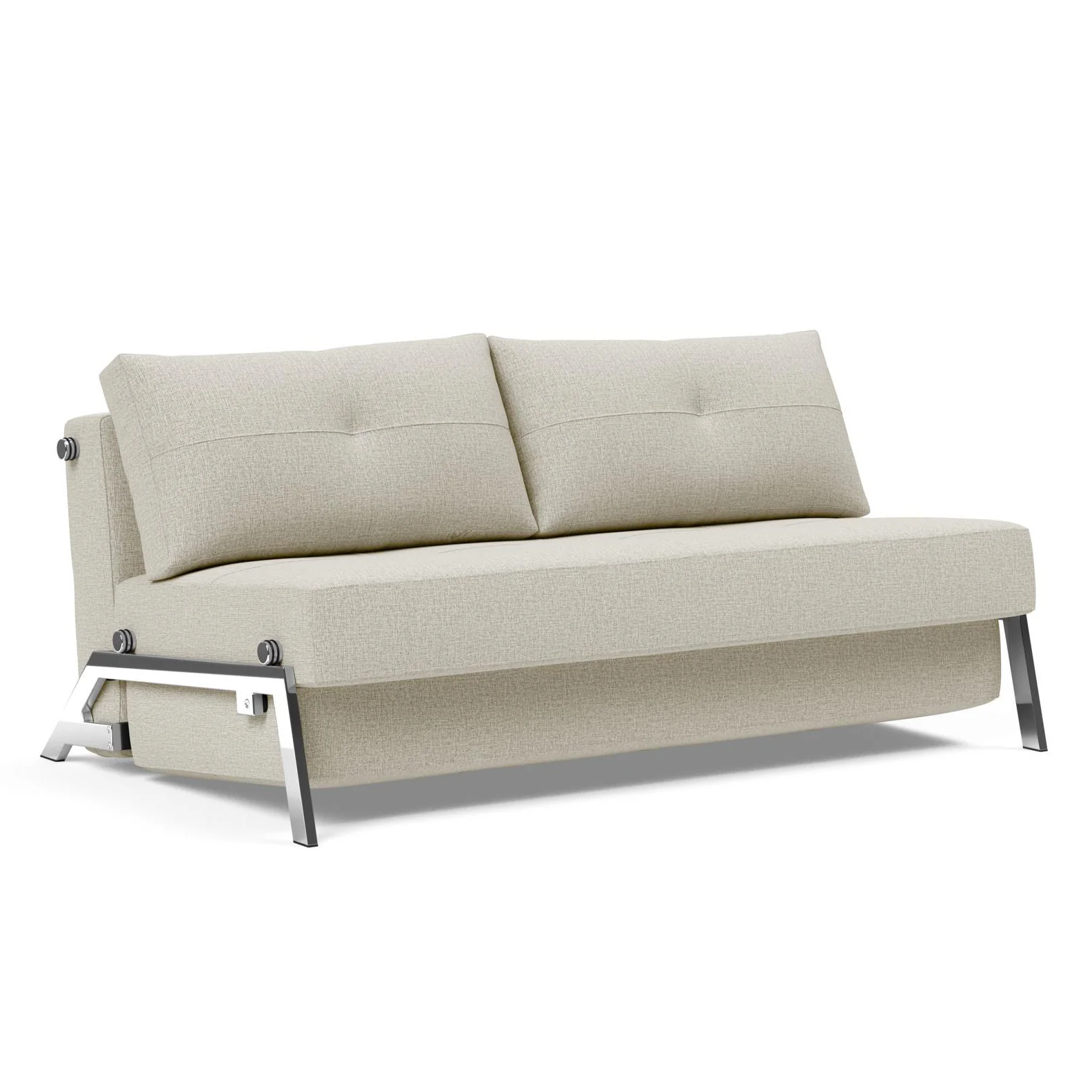 Cubed Queen size Sofa Bed With Chrome Legs - Image 4