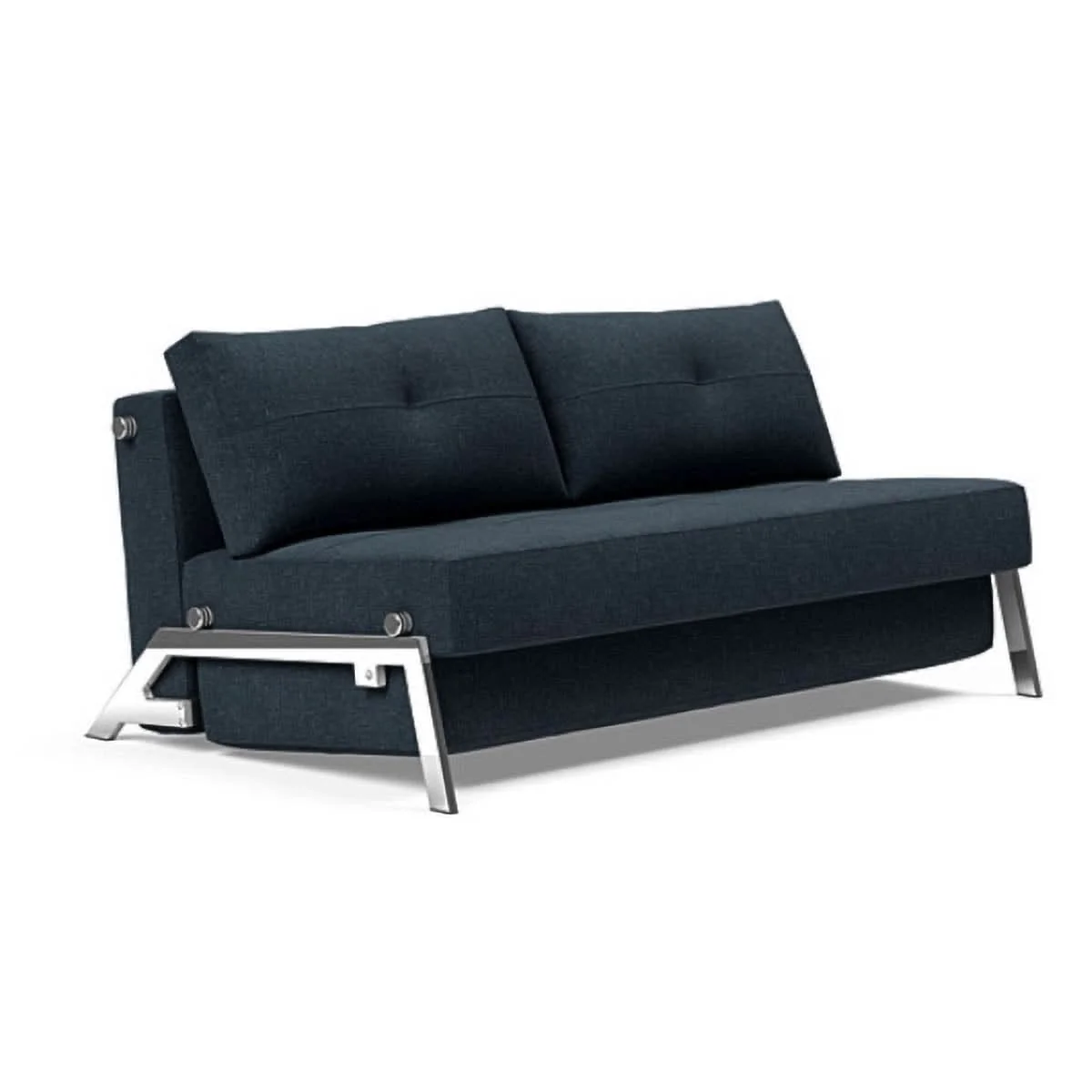 Cubed Queen size Sofa Bed With Chrome Legs - Image 40