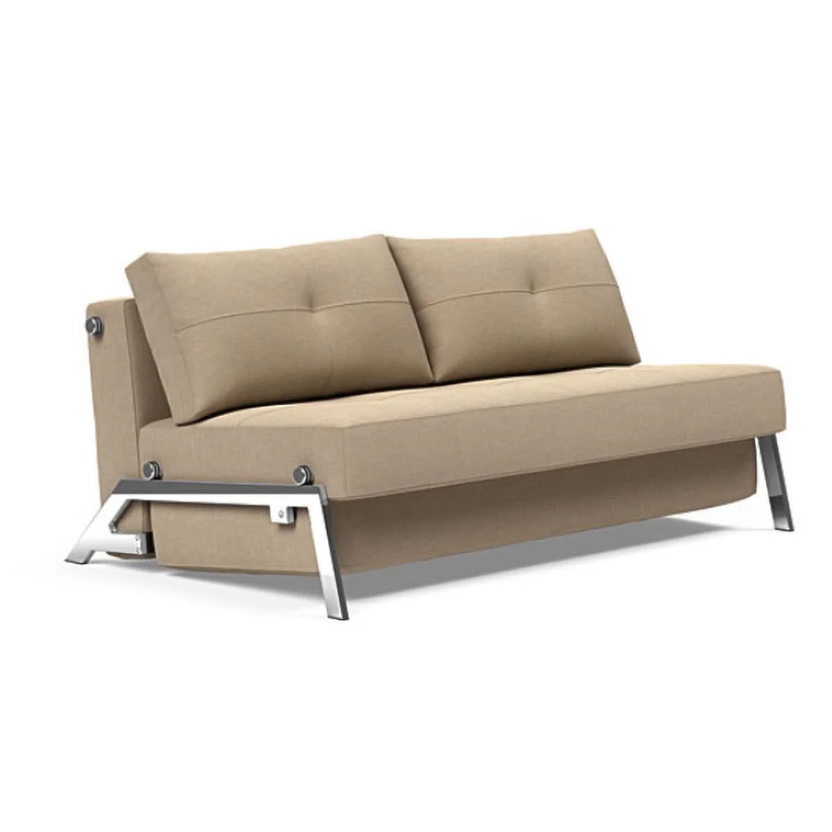 Cubed Queen size Sofa Bed With Chrome Legs - Image 42