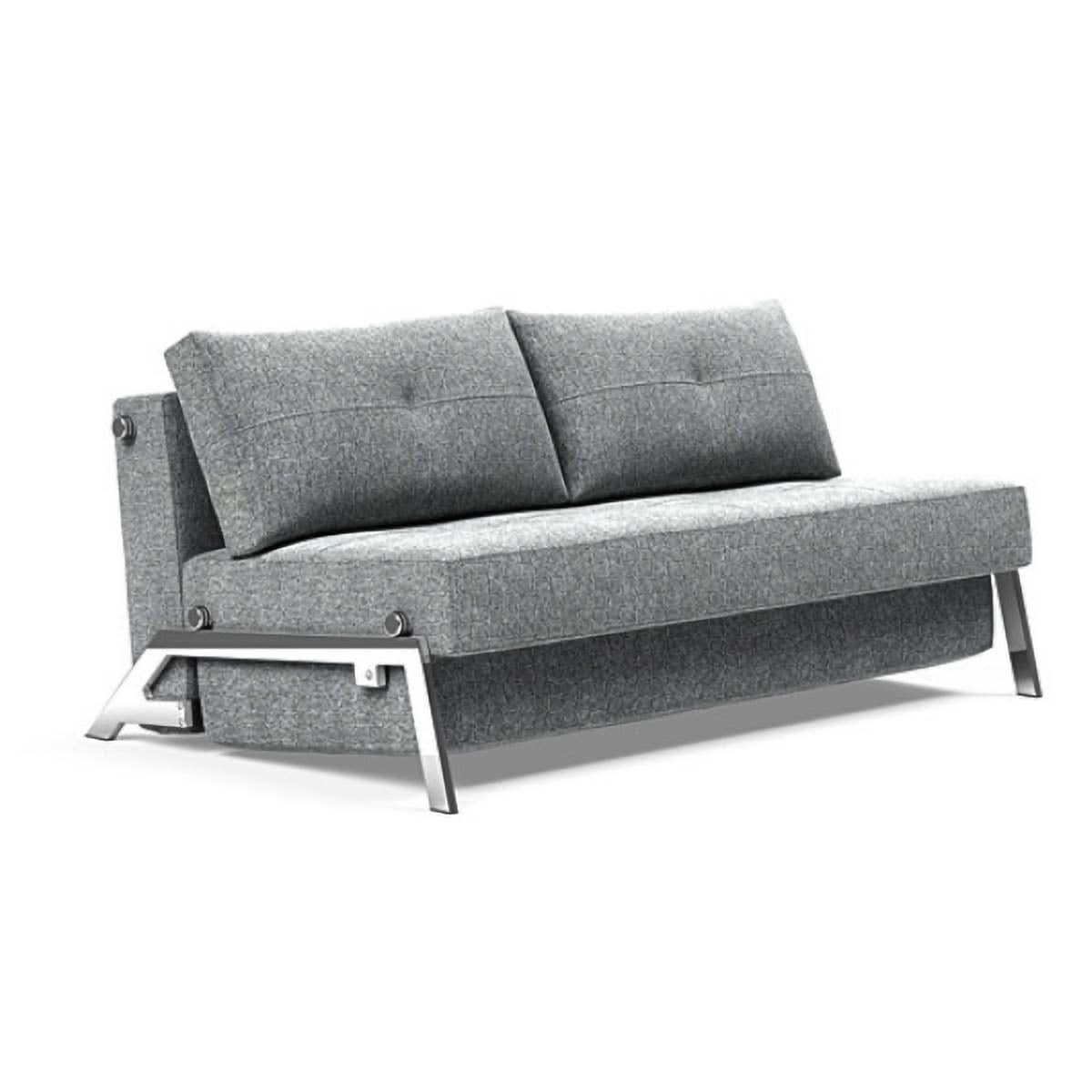 Cubed Queen size Sofa Bed With Chrome Legs - Image 45