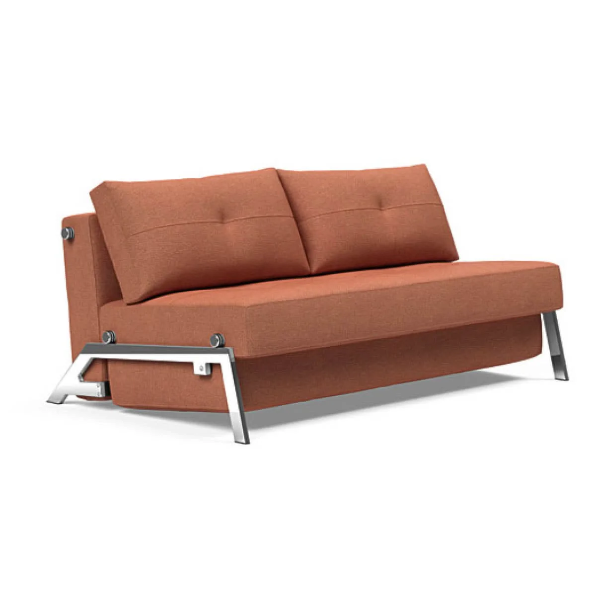 Cubed Queen size Sofa Bed With Chrome Legs - Image 49