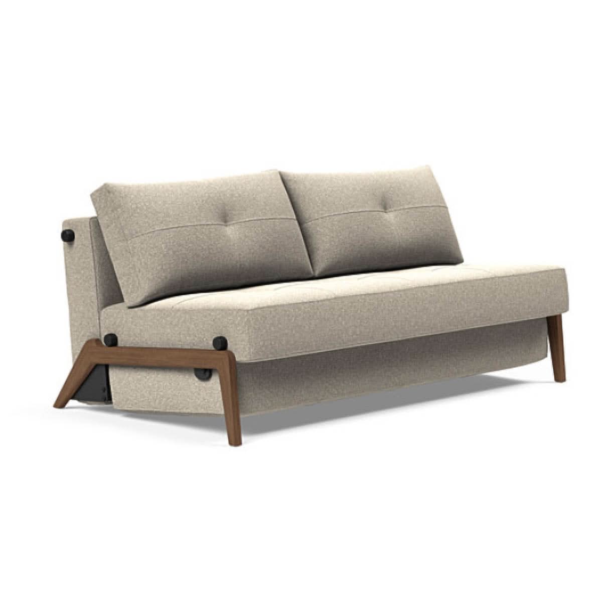 Cubed Queen Size Sofa Bed With Dark Wood Legs - Image 18