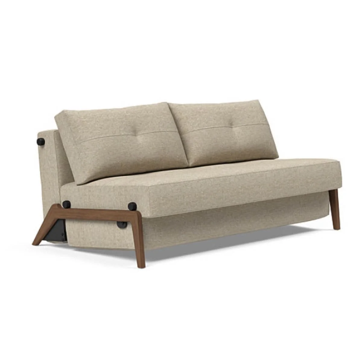 Cubed Queen Size Sofa Bed With Dark Wood Legs - Image 26