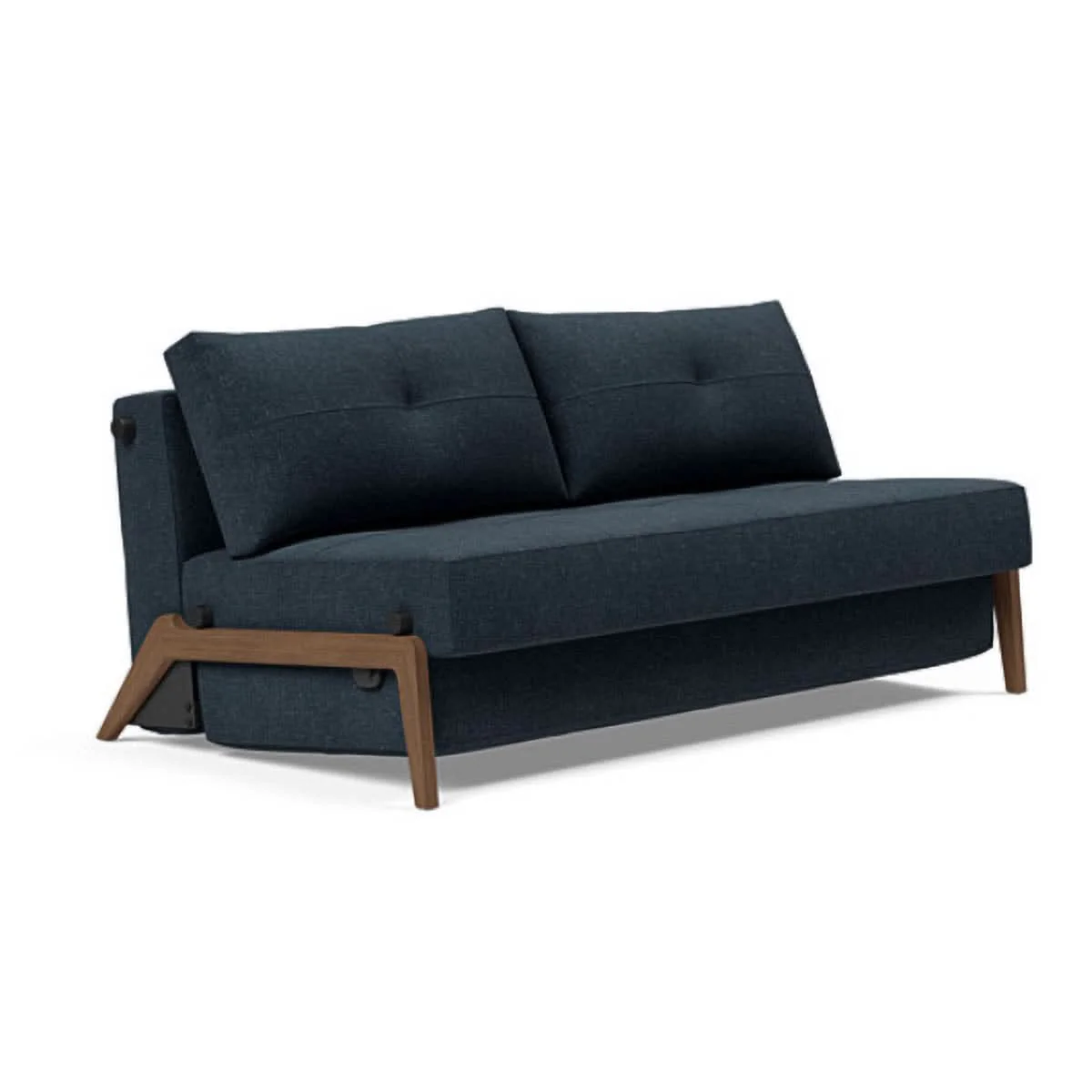 Cubed Queen Size Sofa Bed With Dark Wood Legs - Image 34