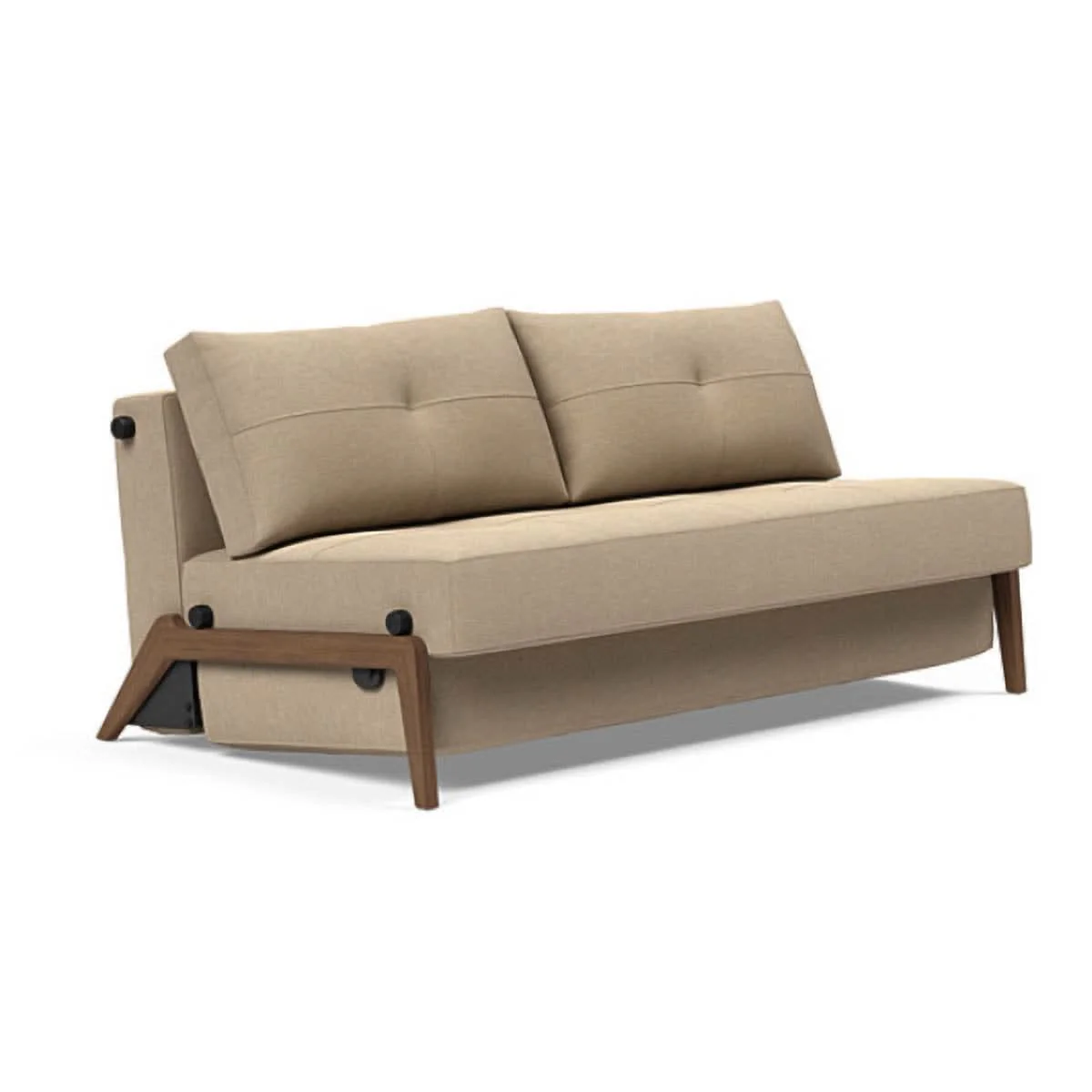 Cubed Queen Size Sofa Bed With Dark Wood Legs - Image 36