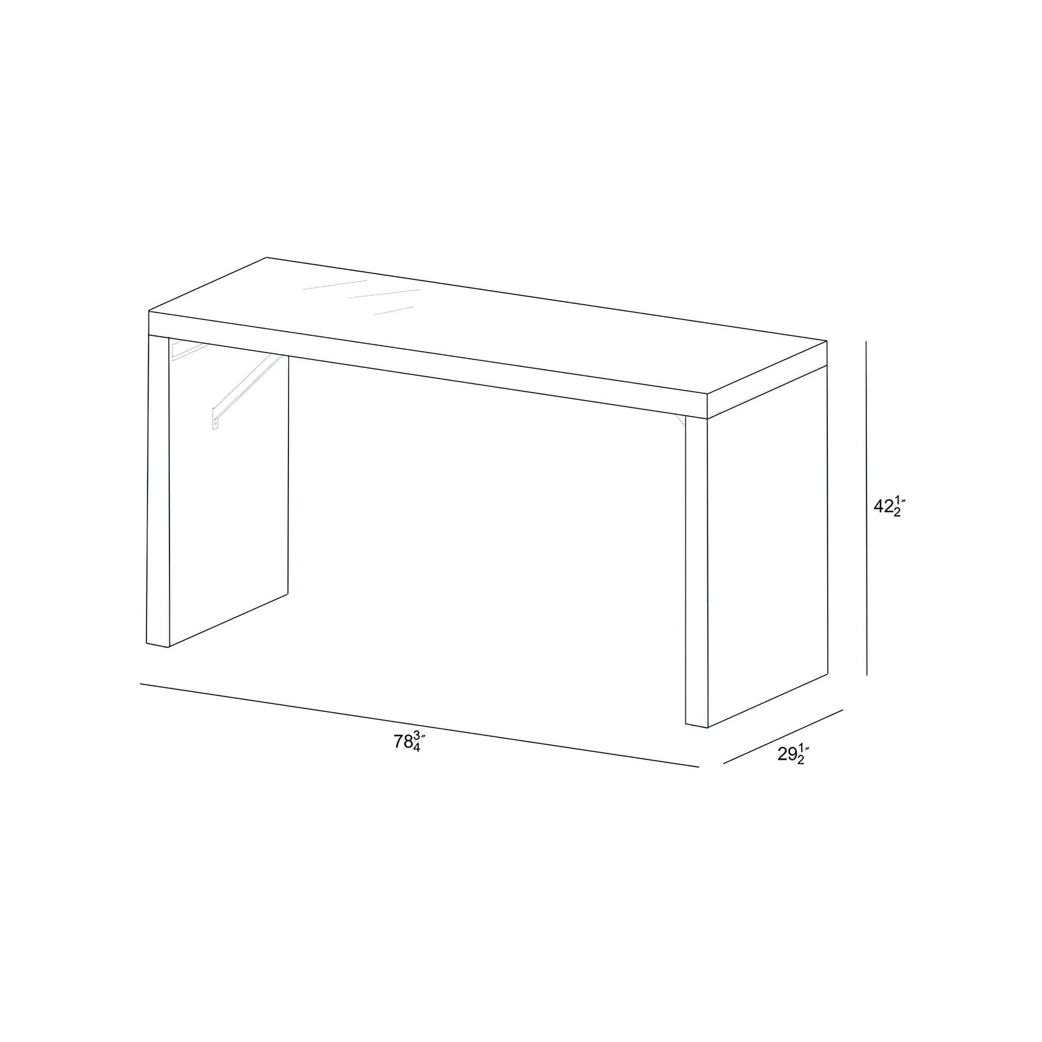 District 6-Seater Rectangular Bar Table - Image 2