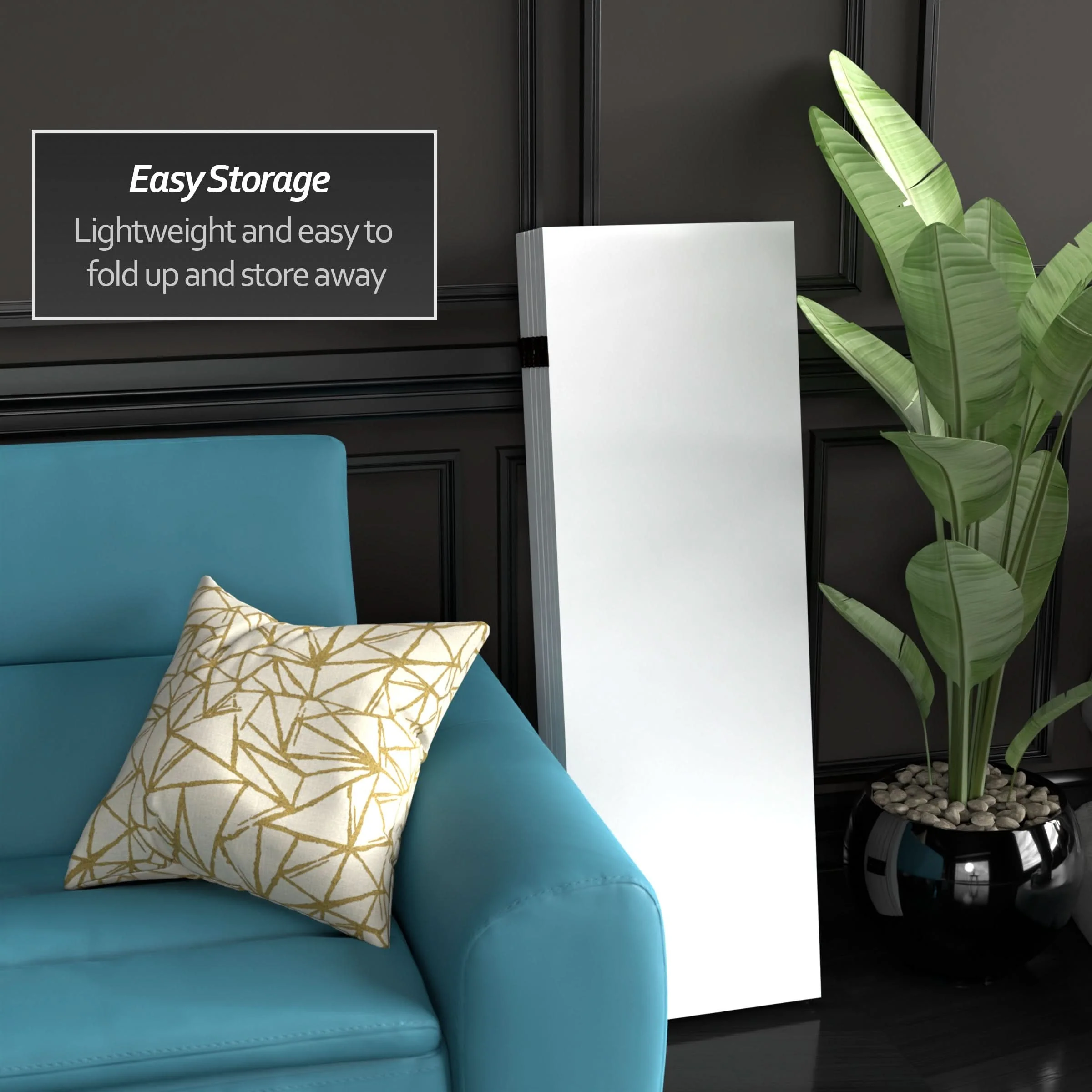 Do It Yourself Short 4 ft. Canvas Folding Screen - Image 16