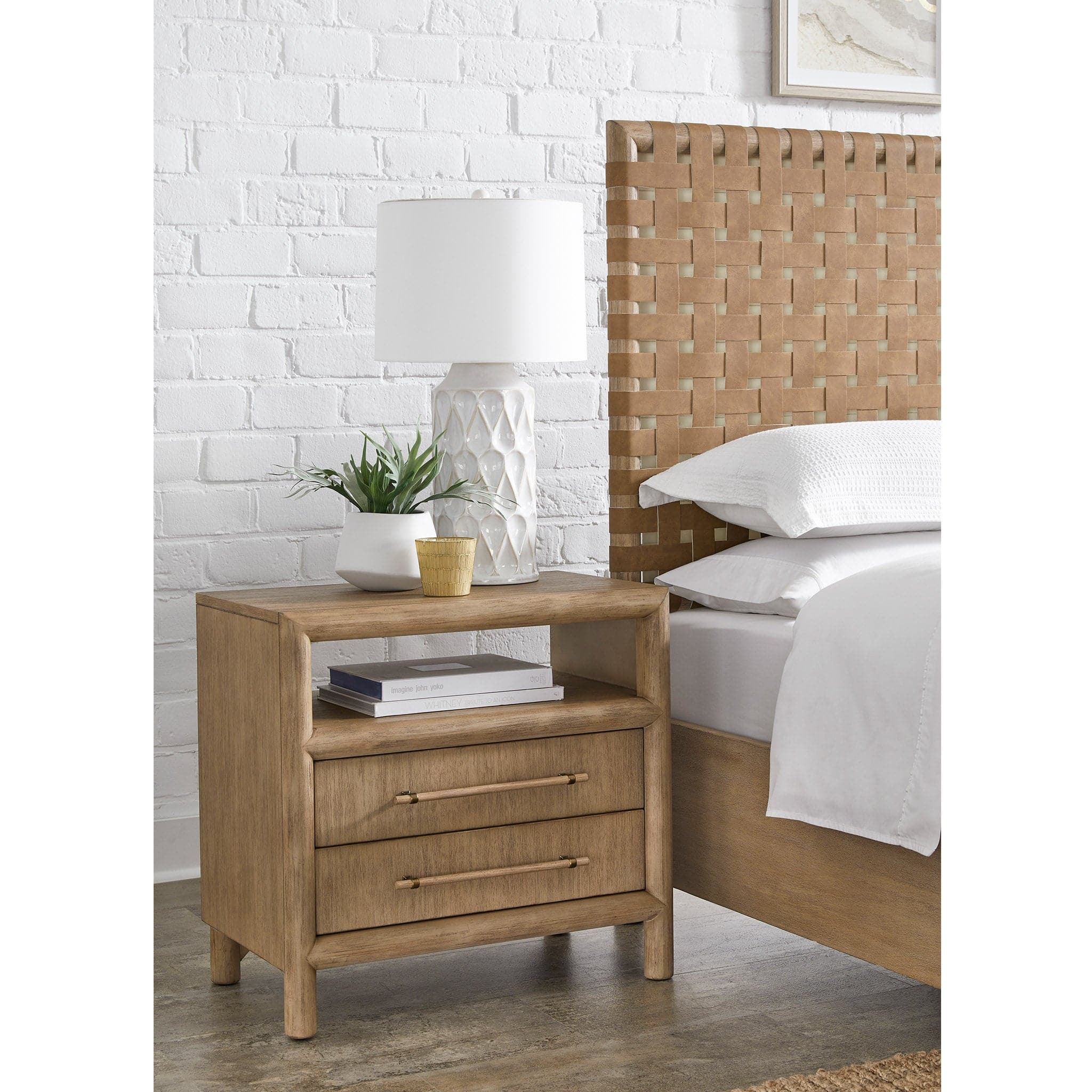 Dorsey 2 Drawer Nightstand with USB - Image 3