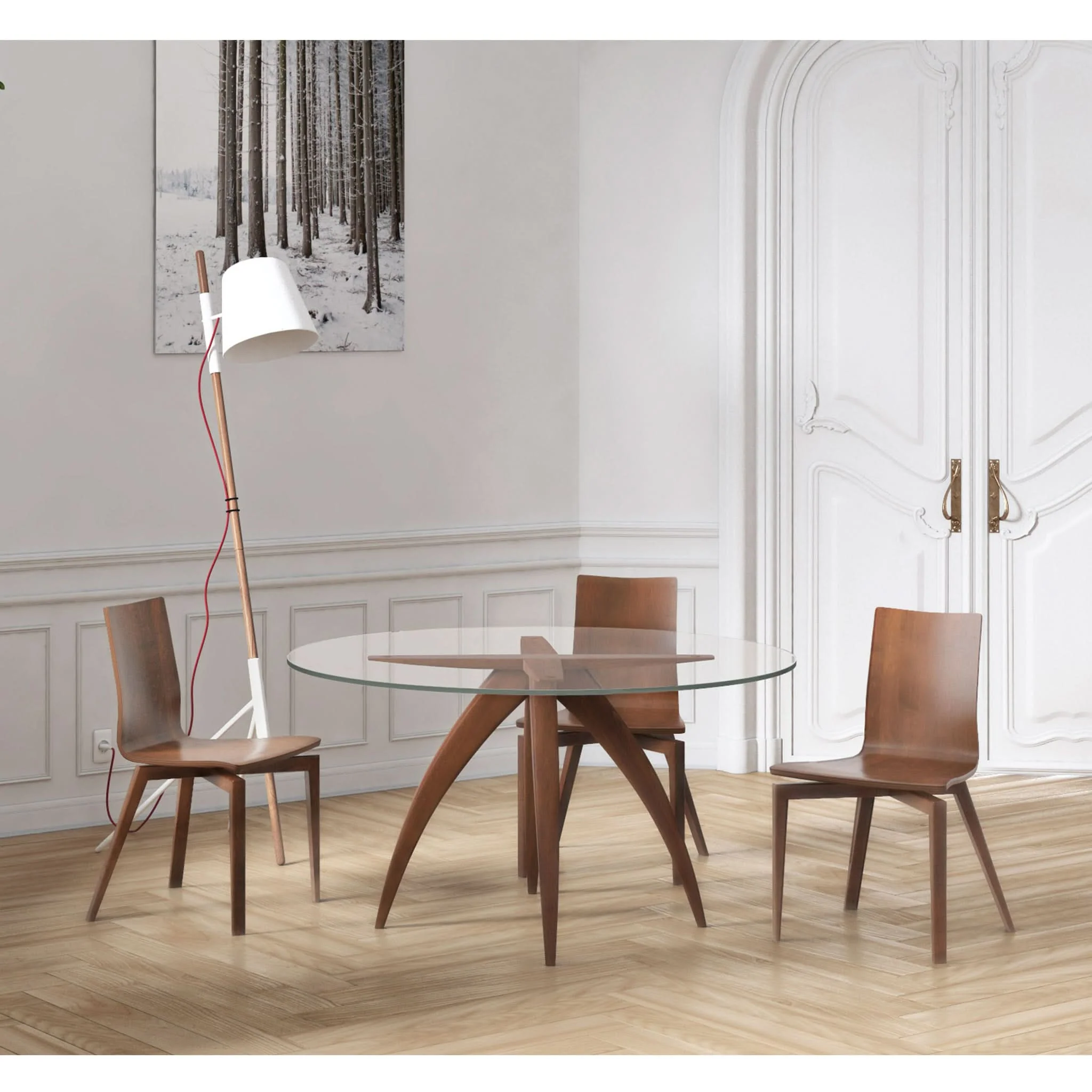 Ella Glass Round Dining Table - Image 3