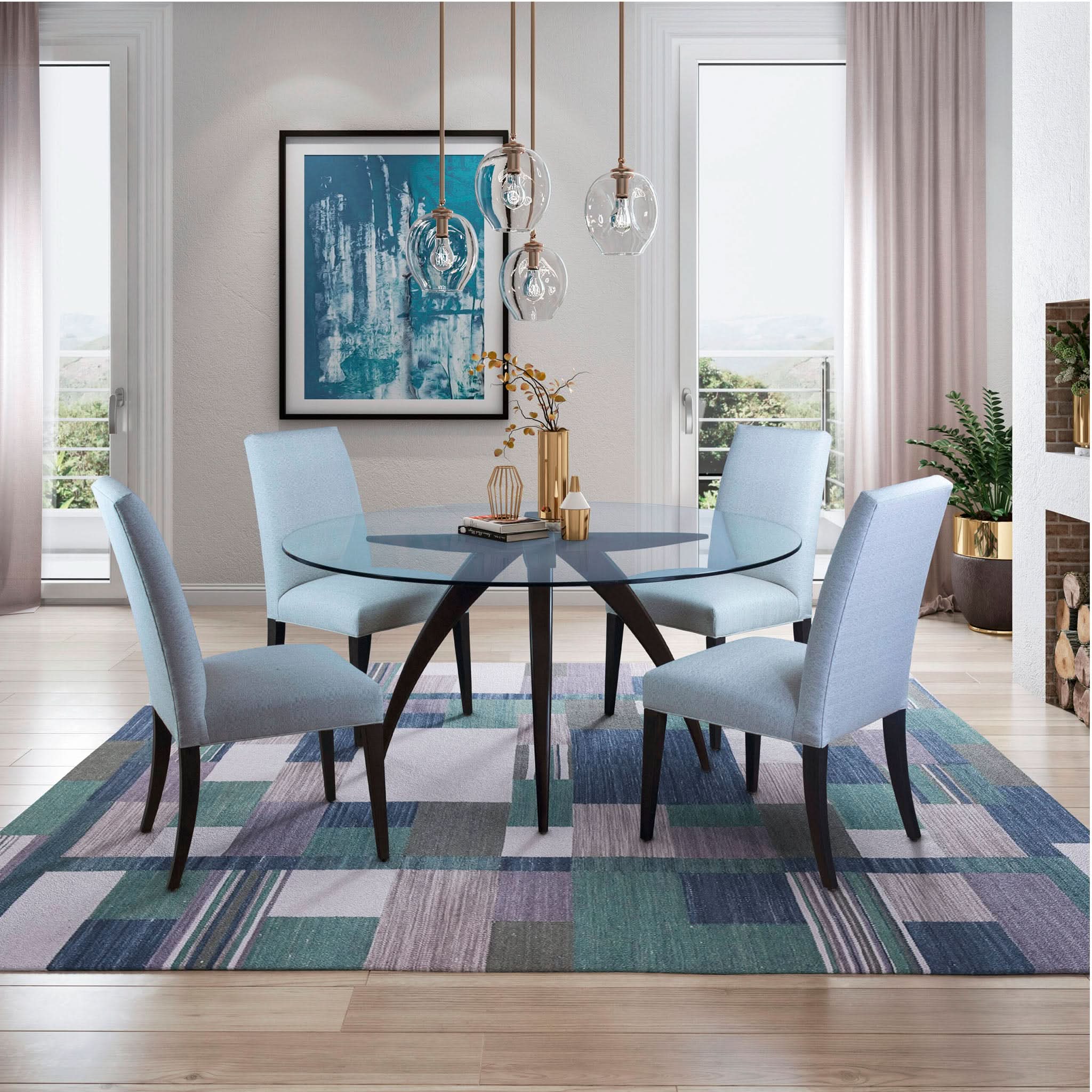 Ella Glass Round Dining Table - Image 4
