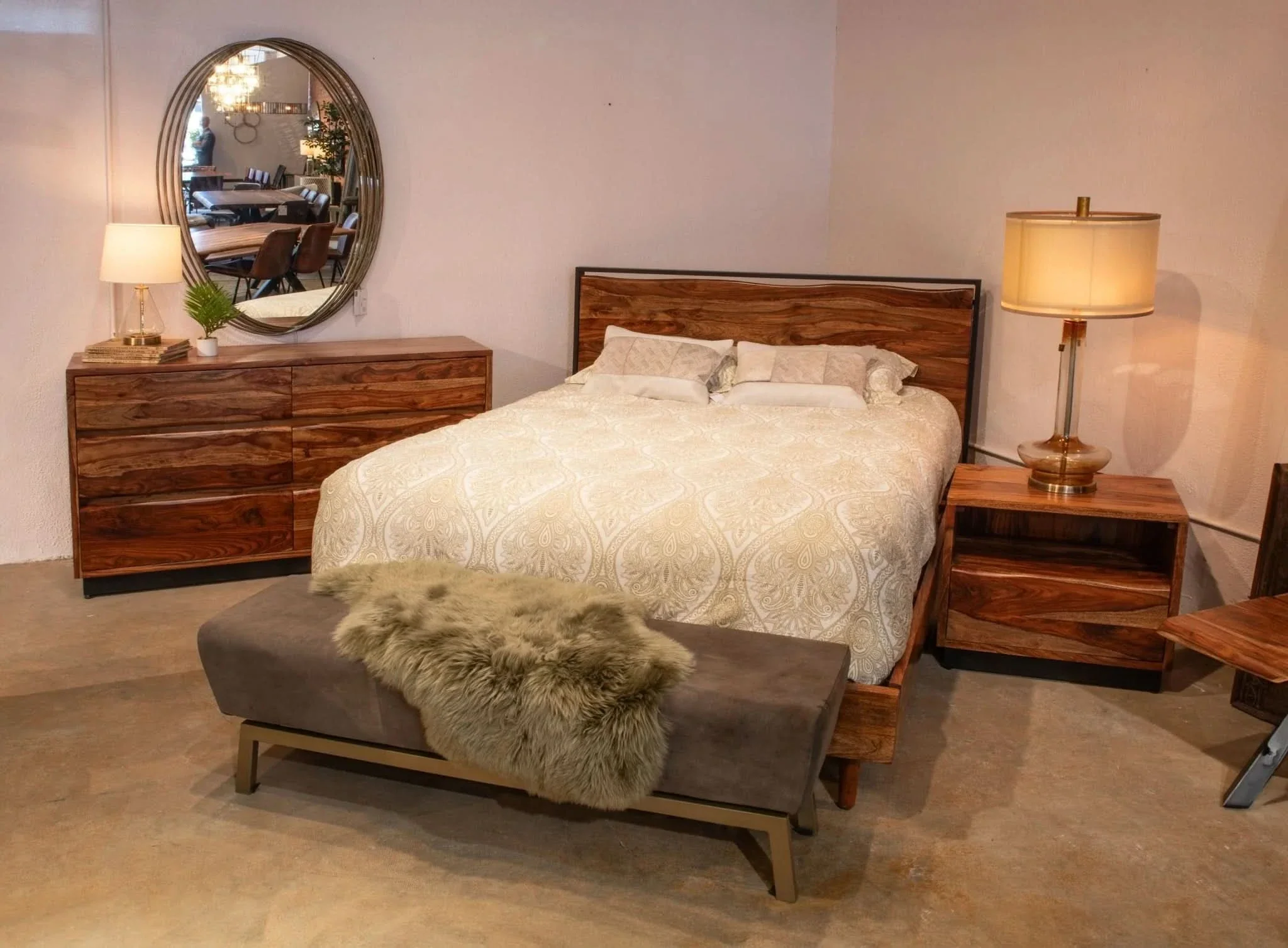 Elliston Modern Live Edge Sheesham Dresser - Image 4