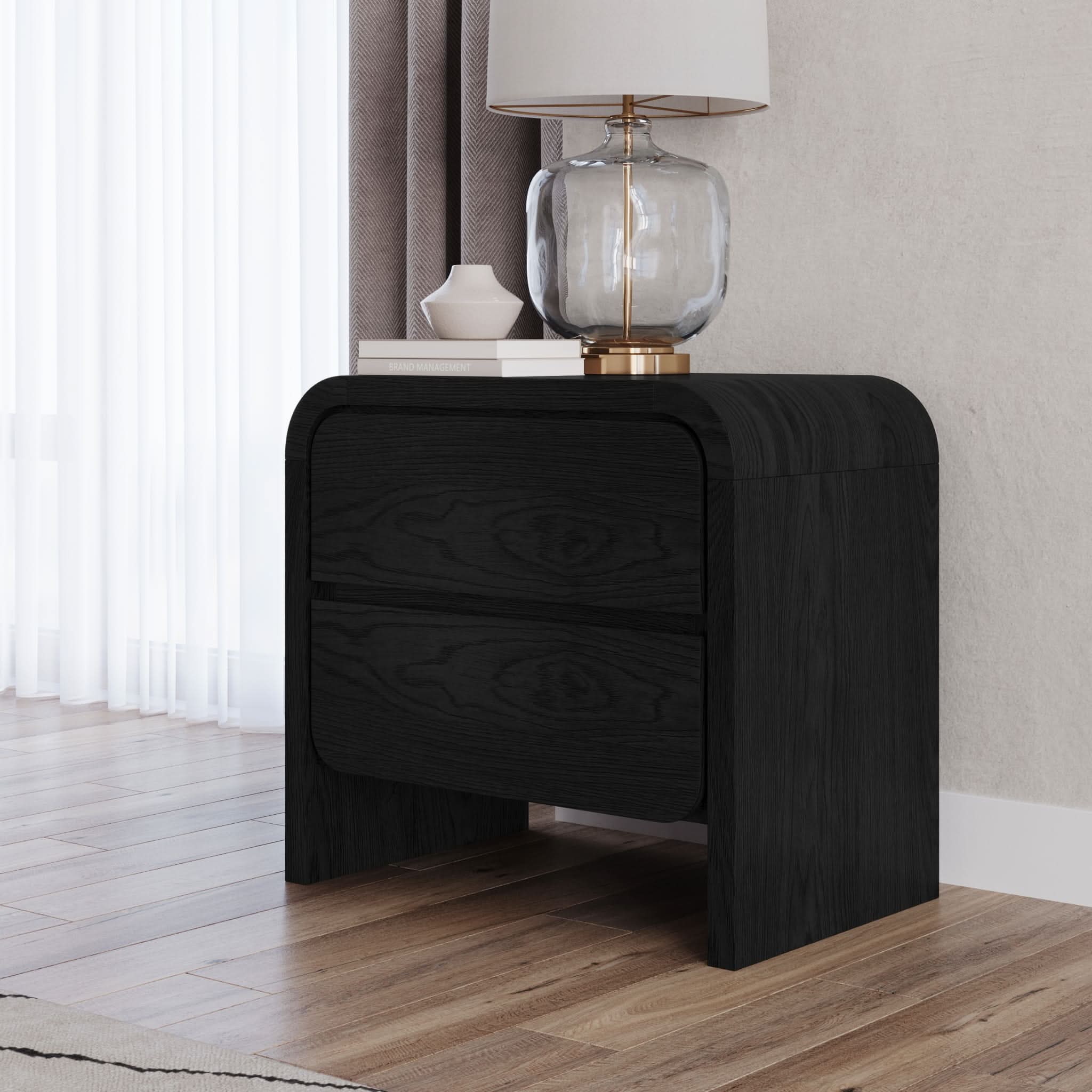 Elora Two Drawer Nightstand - Image 3